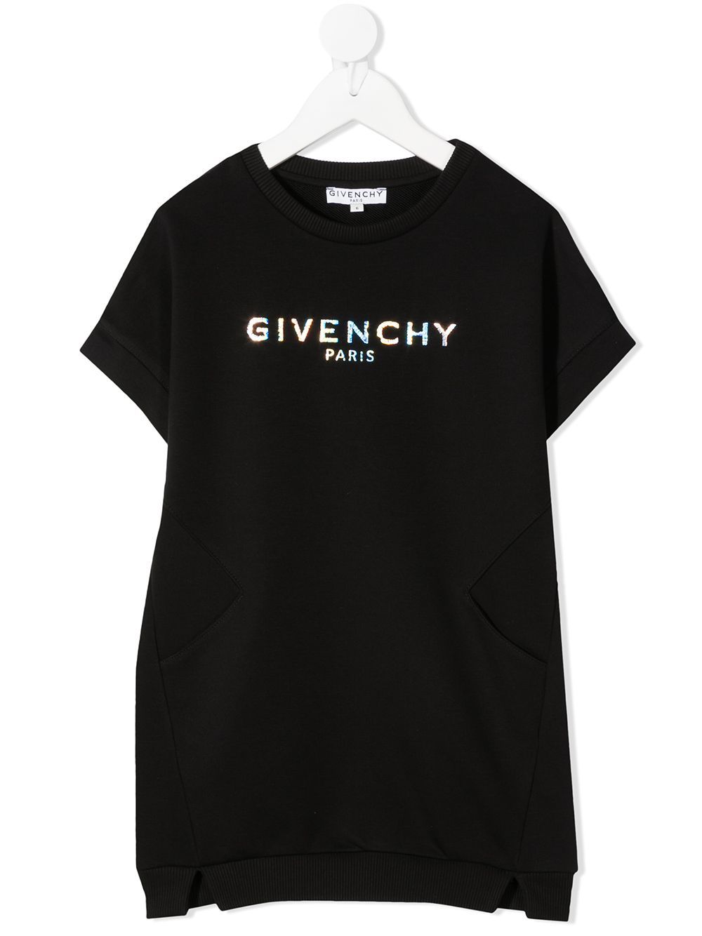 GIVENCHY KIDS Logo T-shirt dress Black - MAISONDEFASHION.COM