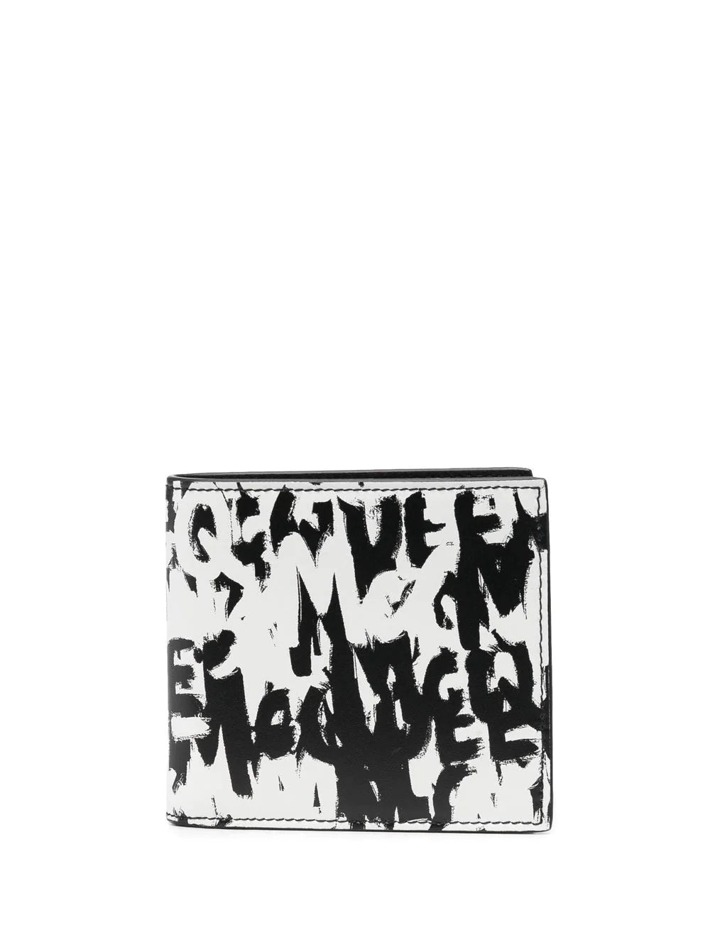 ALEXANDER MCQUEEN Graffiti Wallet Black/White - MAISONDEFASHION.COM