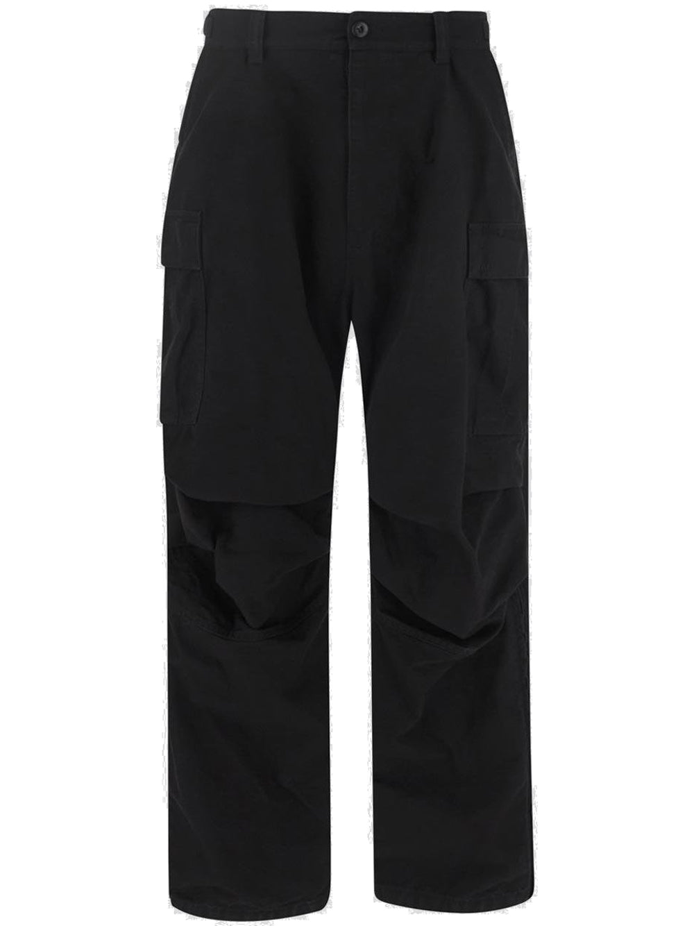 BALENCIAGA Pulled Cargo Trousers Black - MAISONDEFASHION.COM