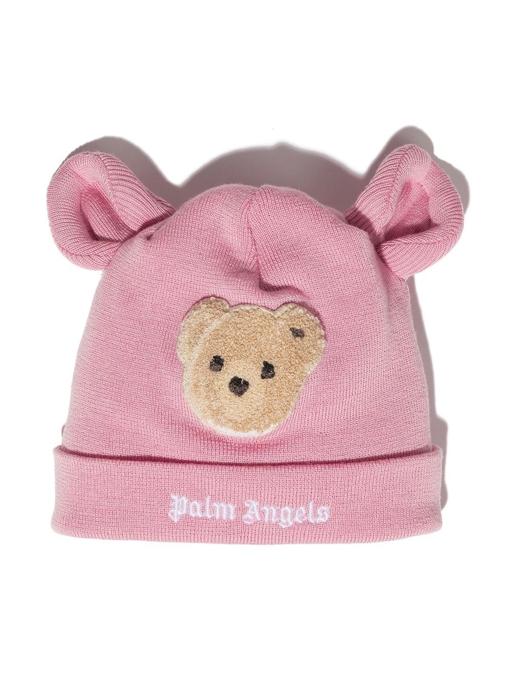 PALM ANGELS KIDS Bear wool knitted beanie Pink - MAISONDEFASHION.COM