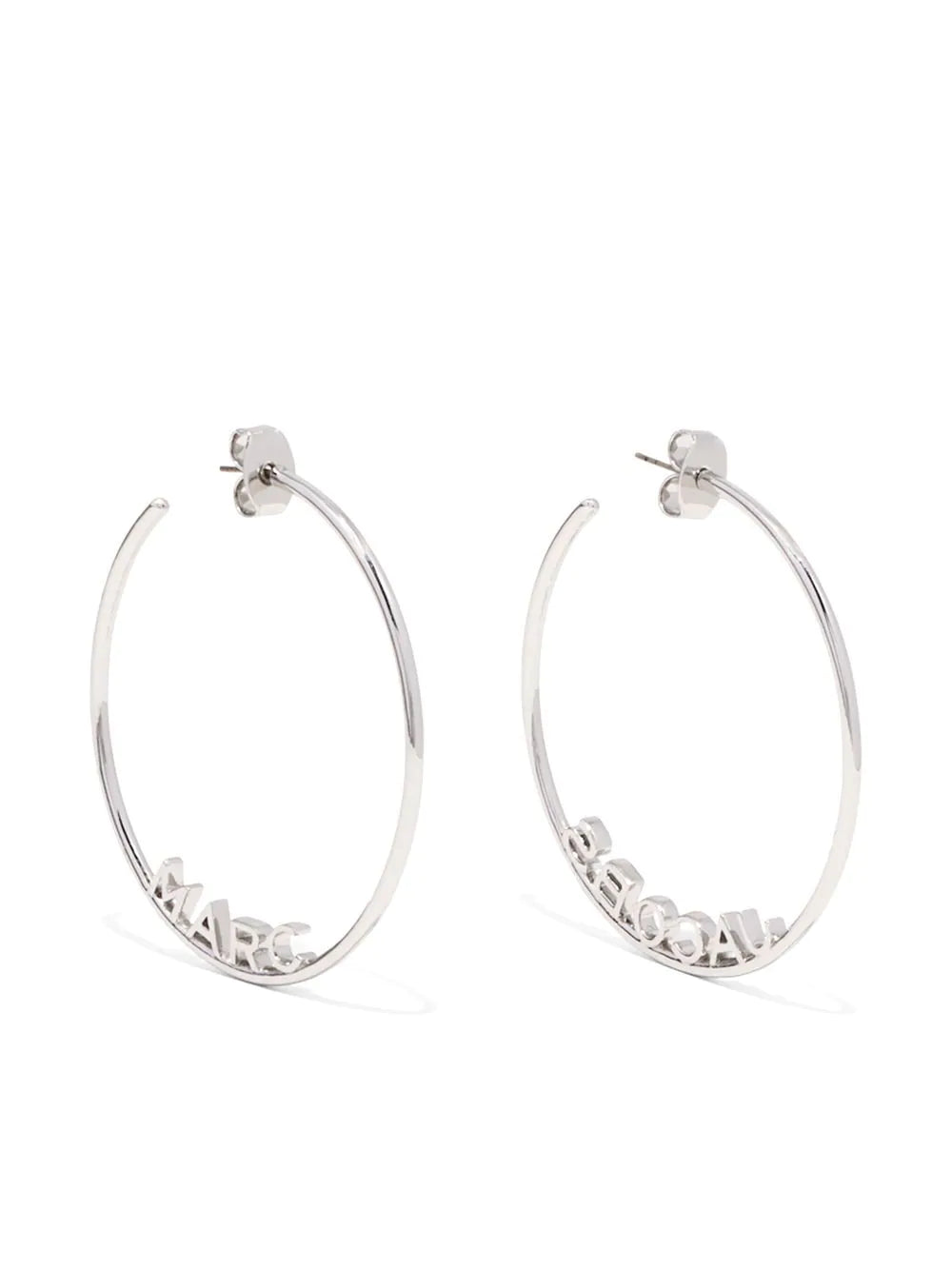 MARC JACOBS WOMEN The Monogram Hoops Silver - MAISONDEFASHION.COM