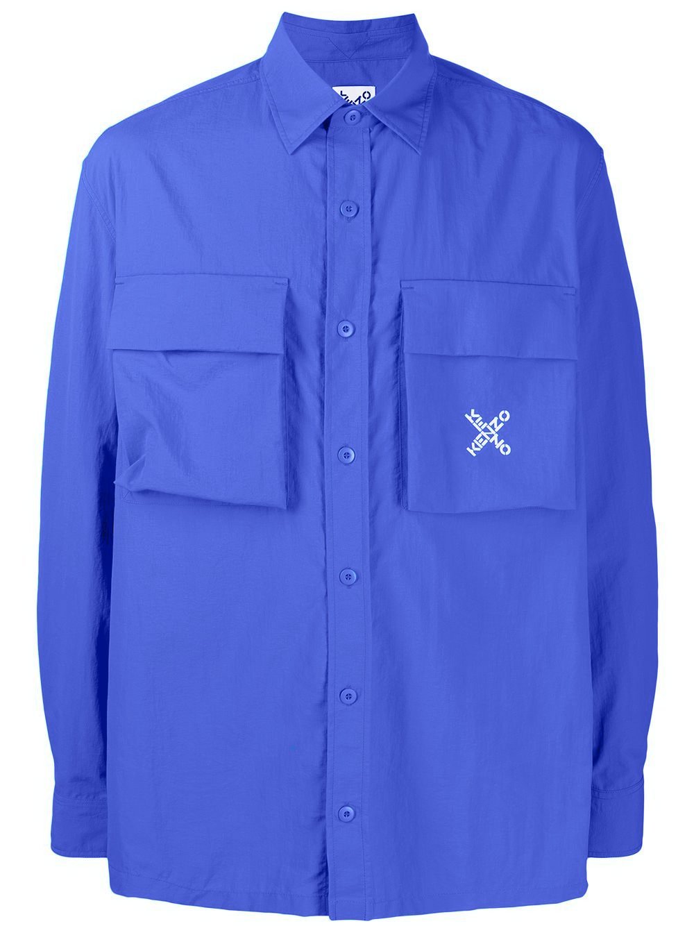 KENZO Cross Logo Utility Shirt - MAISONDEFASHION.COM