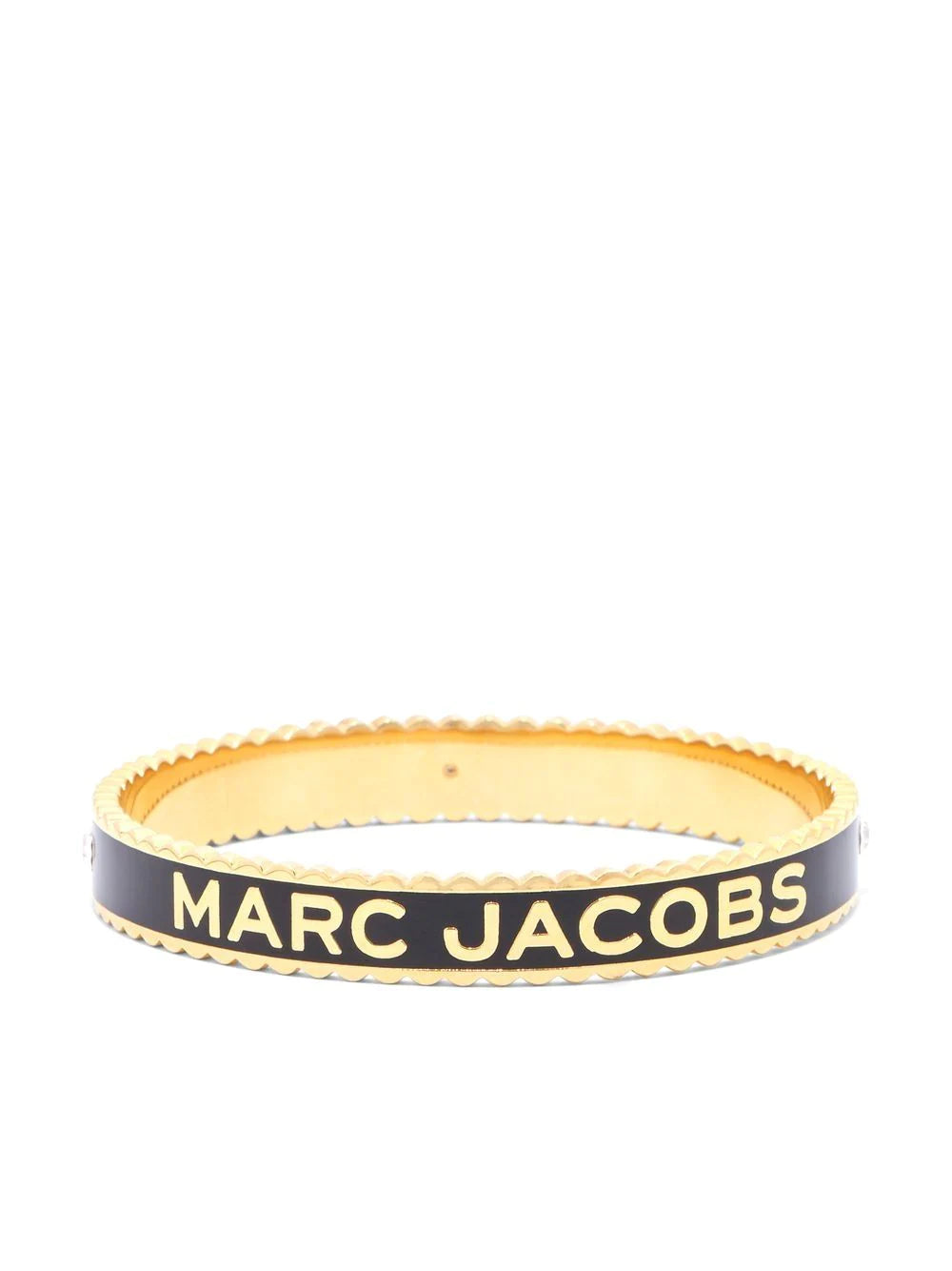 MARC JACOBS WOMEN The Medallion Large Bangle Black/Gold - MAISONDEFASHION.COM