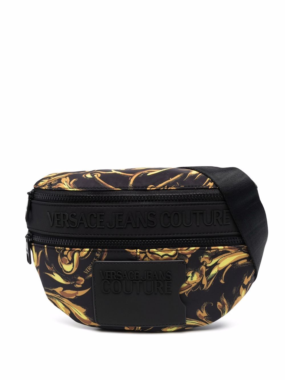 VERSACE JEANS COUTURE Baroque Print Belt Bag Black - MAISONDEFASHION.COM