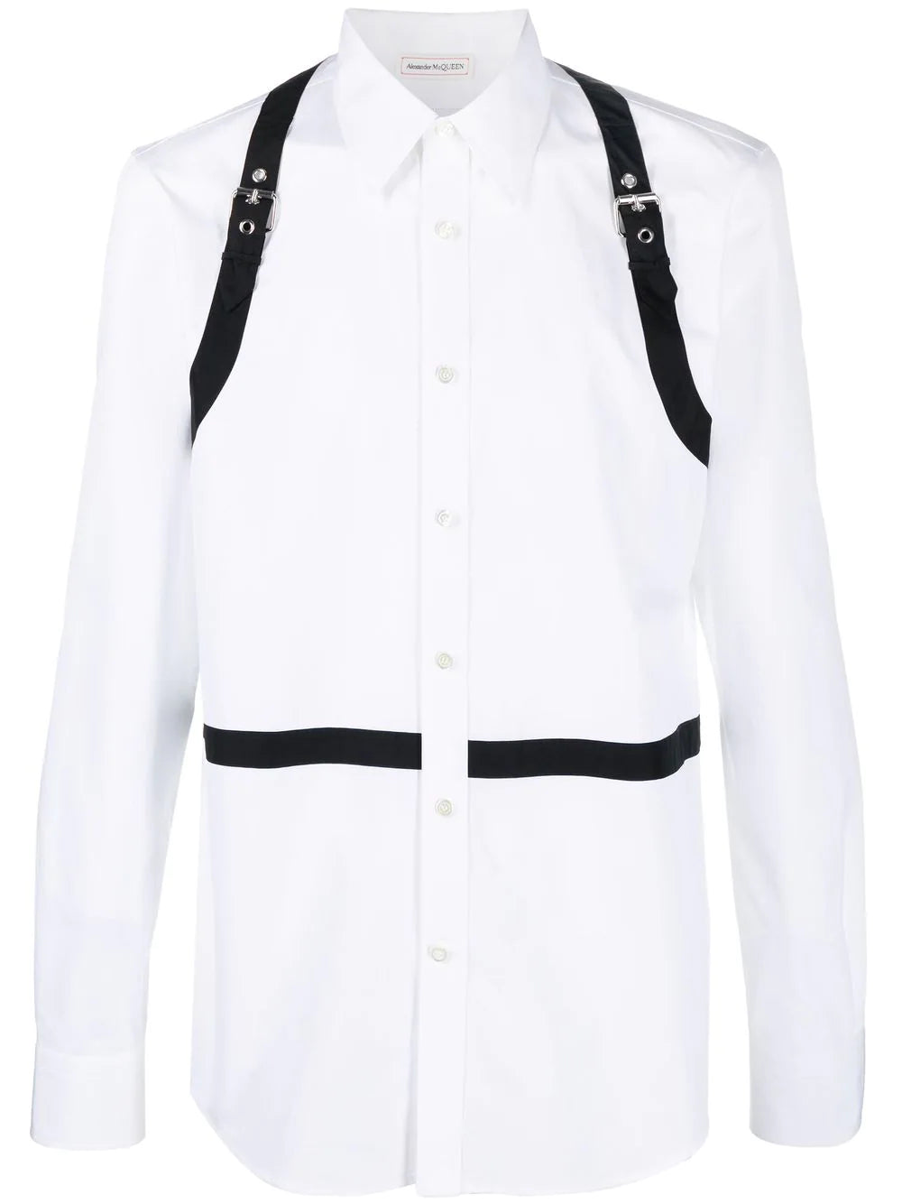 ALEXANDER MCQUEEN Full Harness Shirt White - MAISONDEFASHION.COM