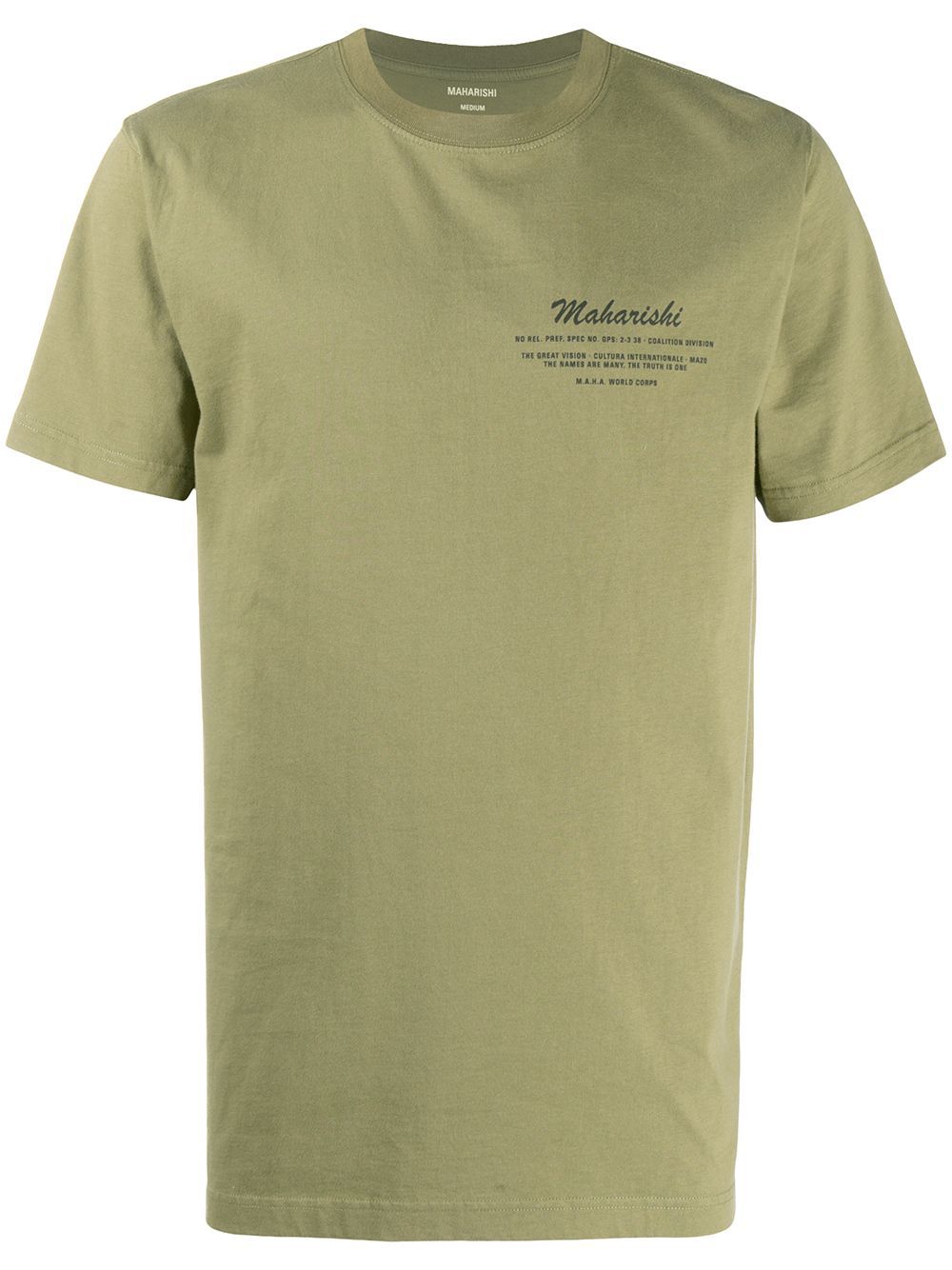 MAHARISHI Jeep Logo Print T-shirt Olive - Maison De Fashion 