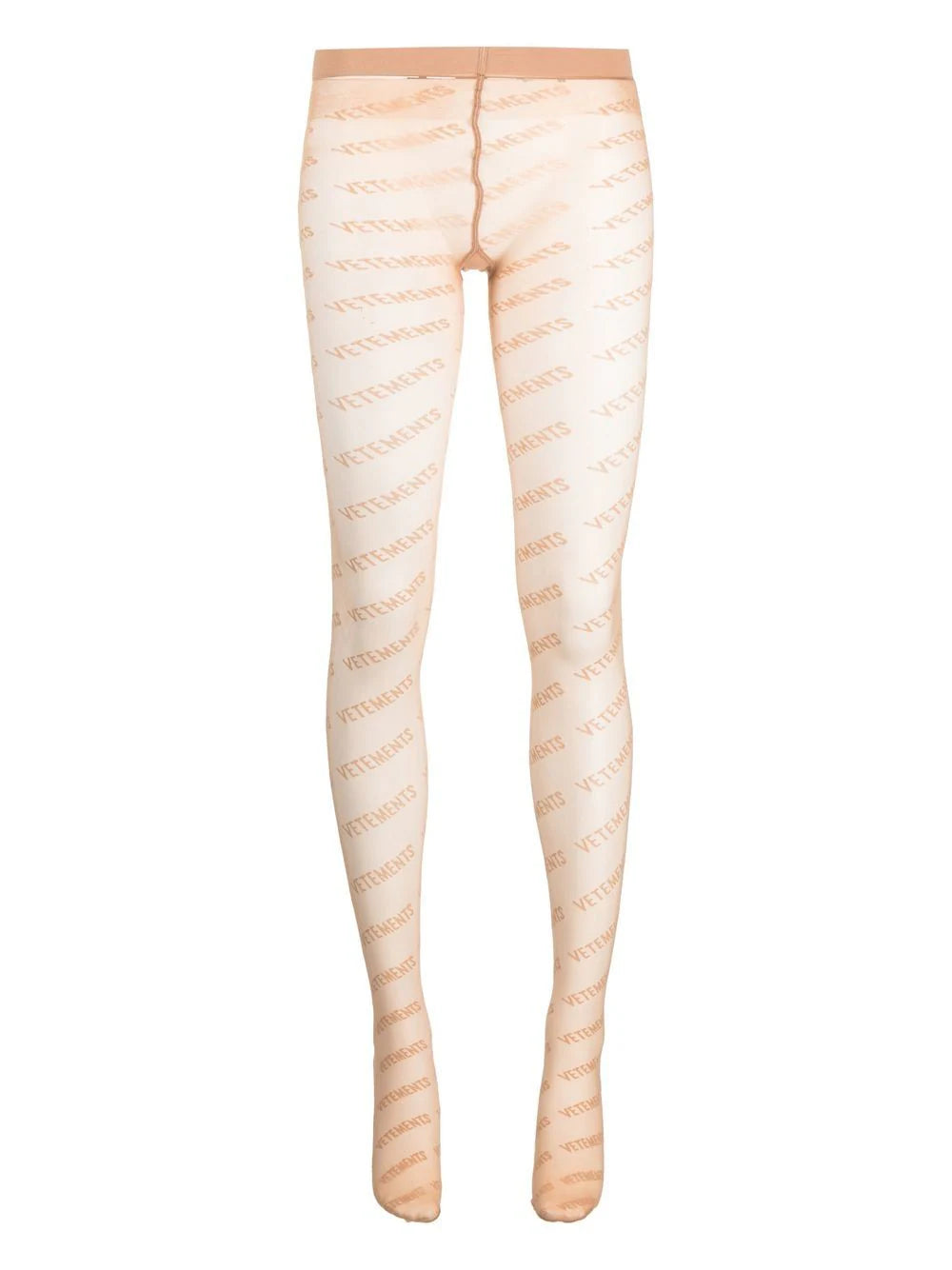 VETEMENTS WOMEN Logo Monogram Tights Nude - MAISONDEFASHION.COM