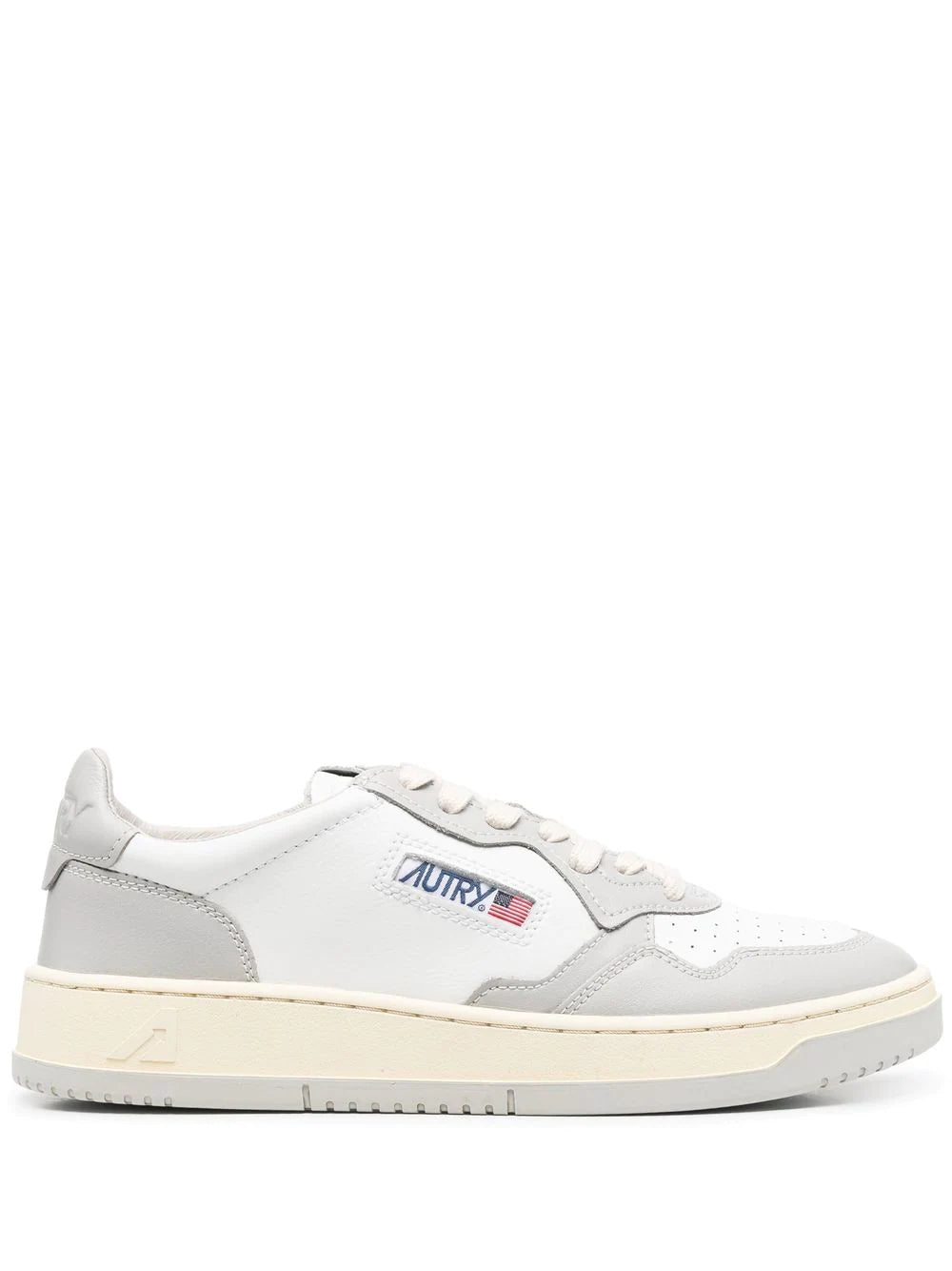 AUTRY Medalist Low Top Sneakers White/Grey - MAISONDEFASHION.COM