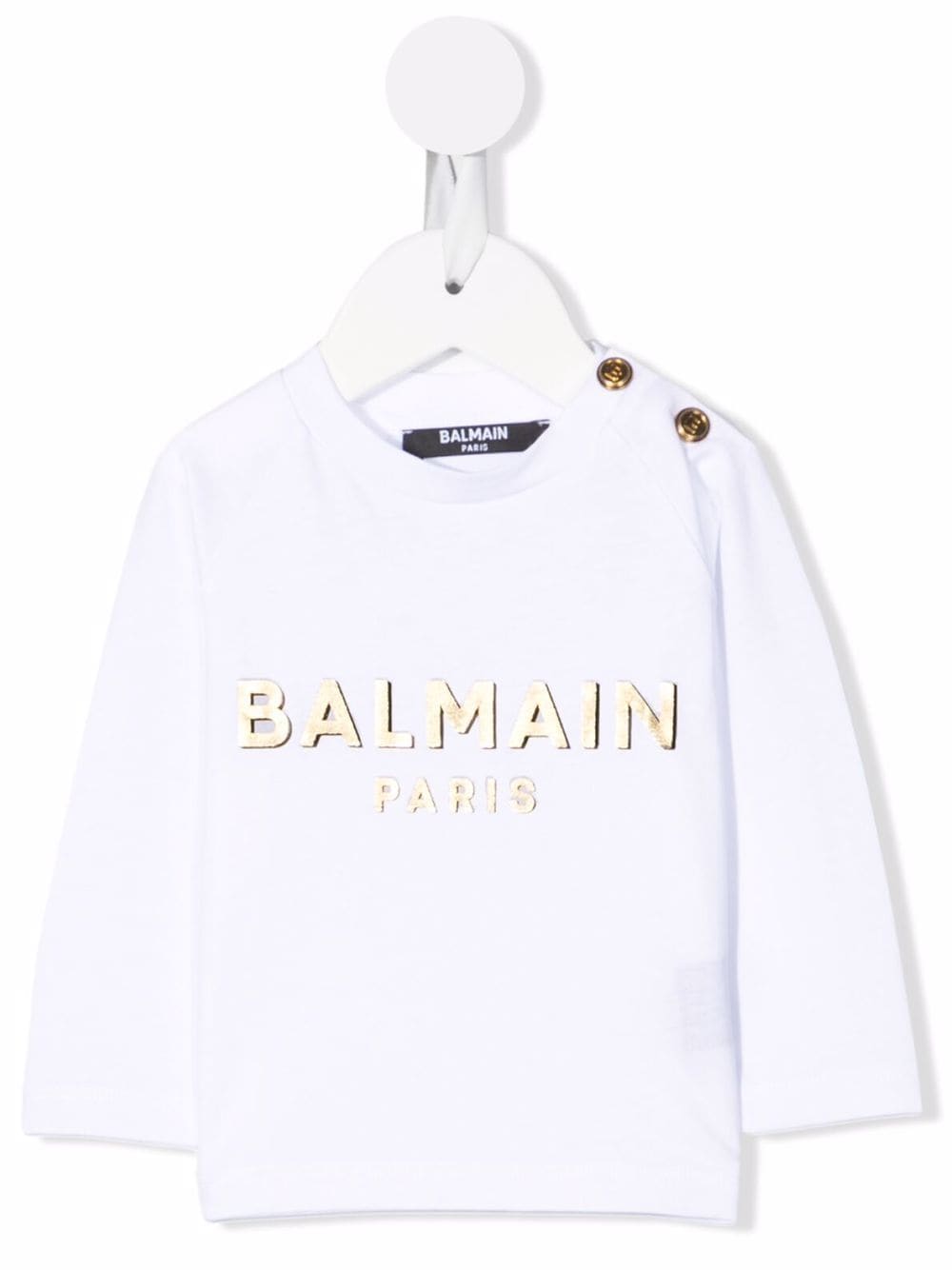 BALMAIN BABY Logo-print cotton T-shirt White - MAISONDEFASHION.COM