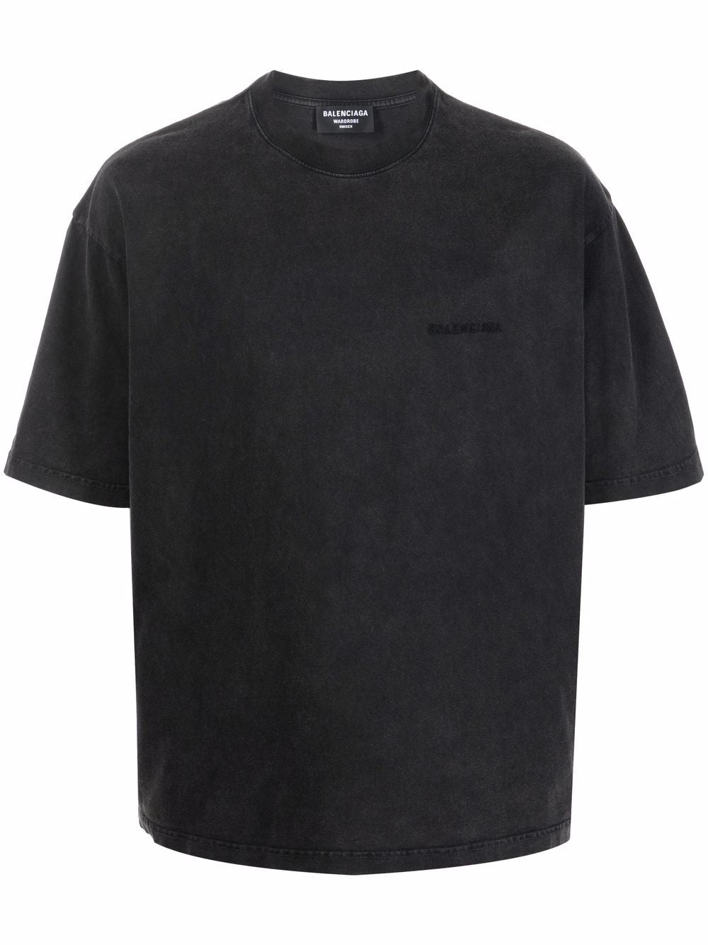 BALENCIAGA Logo Medium Fit T-Shirt Black - MAISONDEFASHION.COM