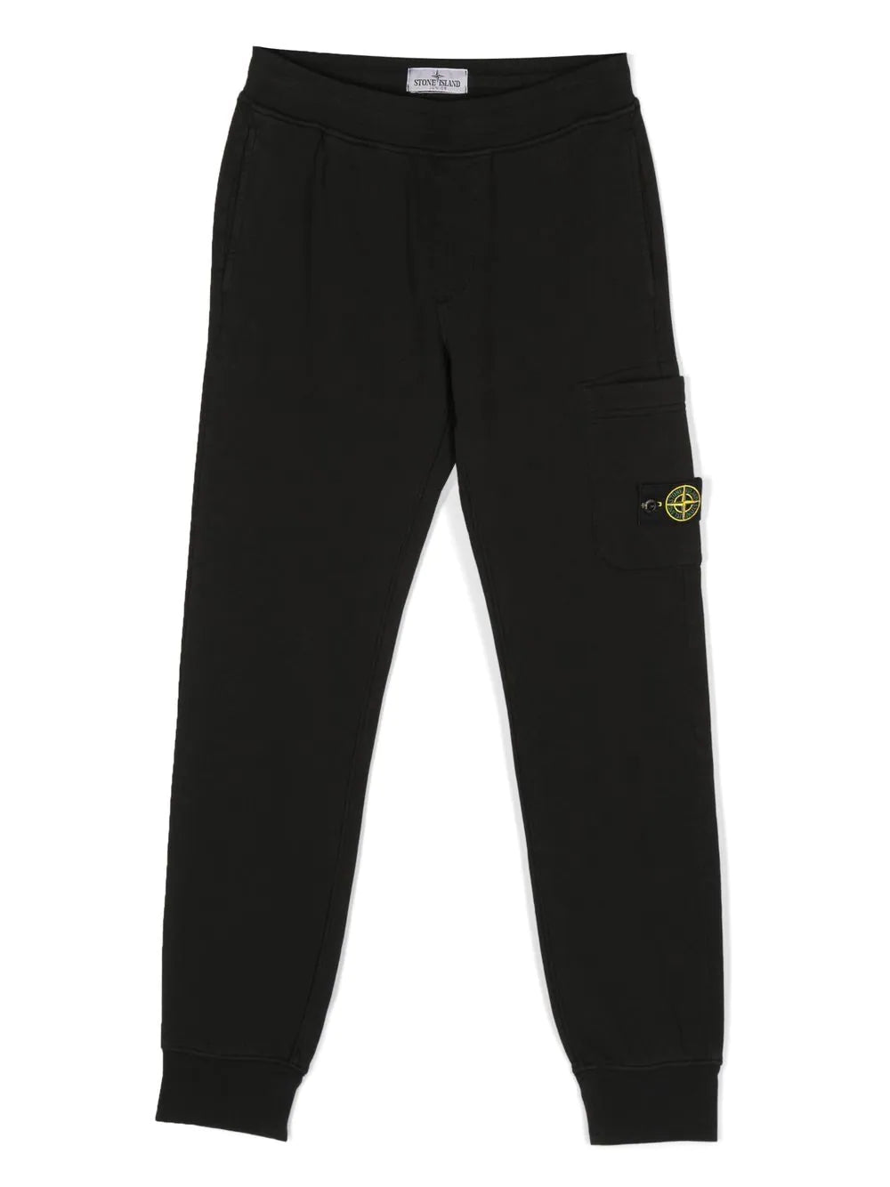 STONE ISLAND KIDS Logo-Patch Sweatpants Black - MAISONDEFASHION.COM