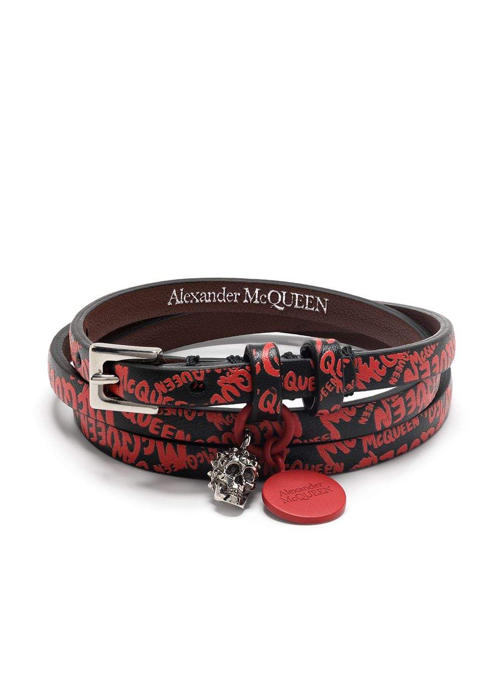 ALEXANDER MCQUEEN  Skull Graffiti Print Bracelet - Maison De Fashion 