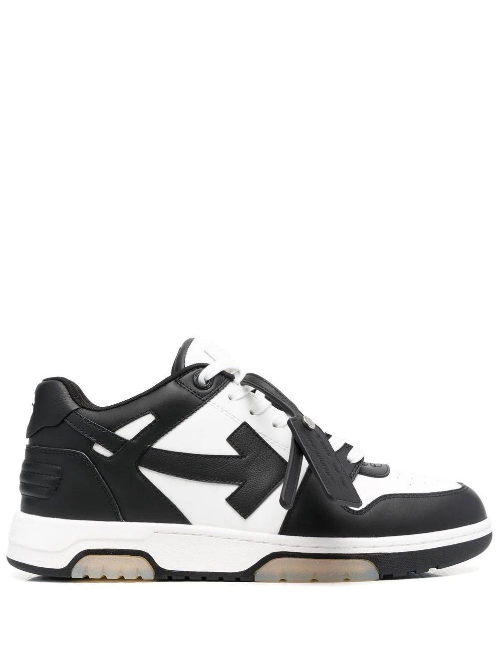 OFF-WHITE Out Of Office Low Top Sneakers White/Black - MAISONDEFASHION.COM