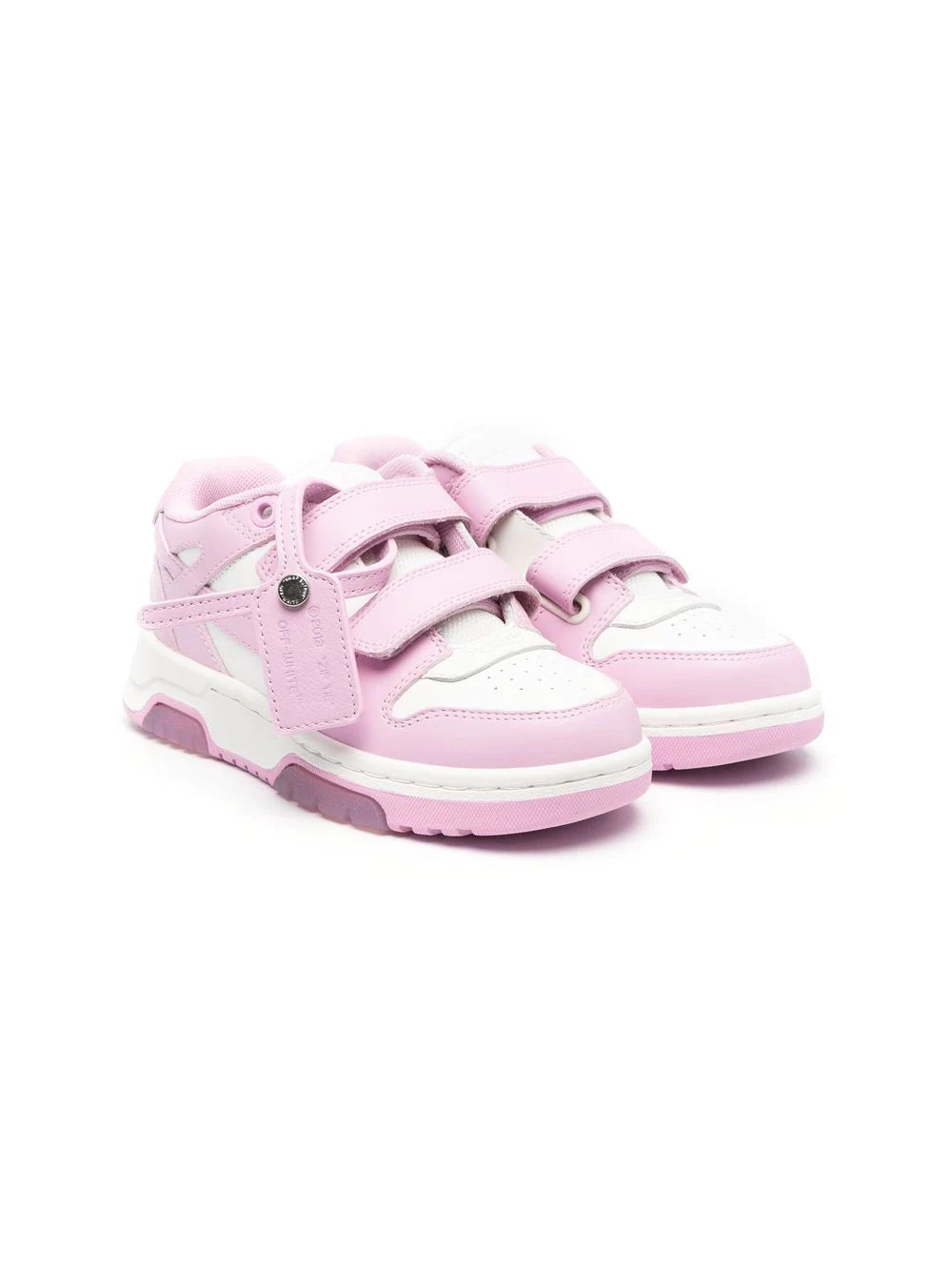 OFF-WHITE KIDS Out Of Office Strap Sneakers Pink/White - MAISONDEFASHION.COM