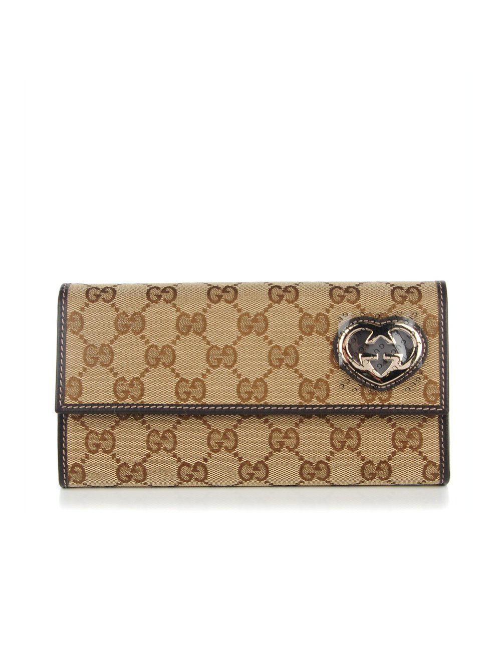 GUCCI Pre-Loved Lovely Heart Continental Purse - MAISONDEFASHION.COM