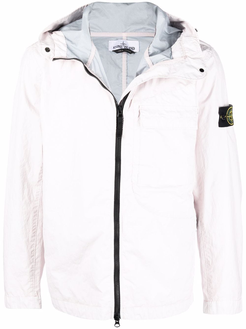 STONE ISLAND Membrane Patch Jacket Off White - MAISONDEFASHION.COM