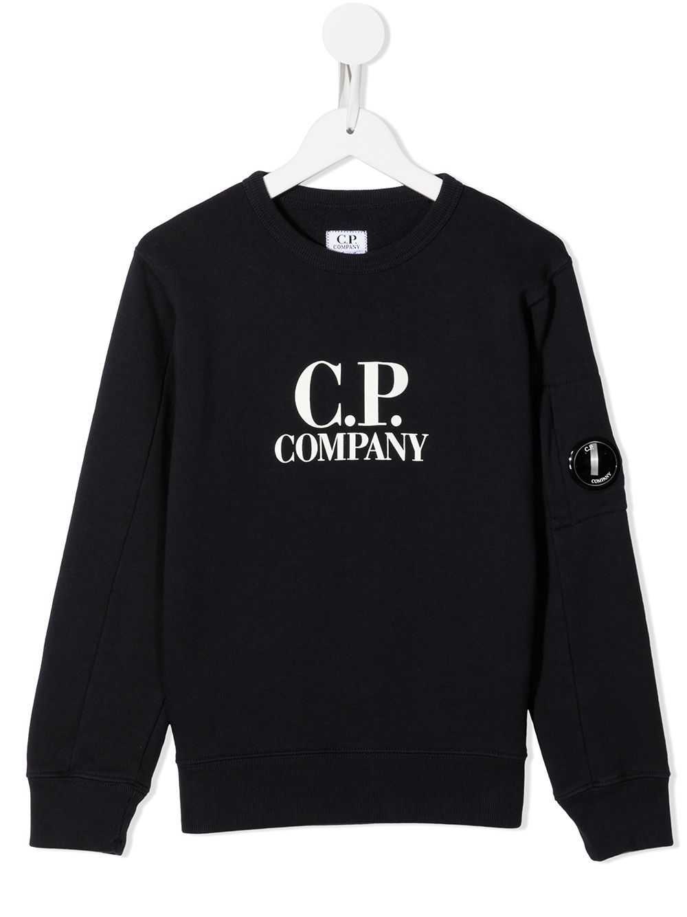 C.P COMPANY KIDS Micro-lens sweatshirt Navy - MAISONDEFASHION.COM