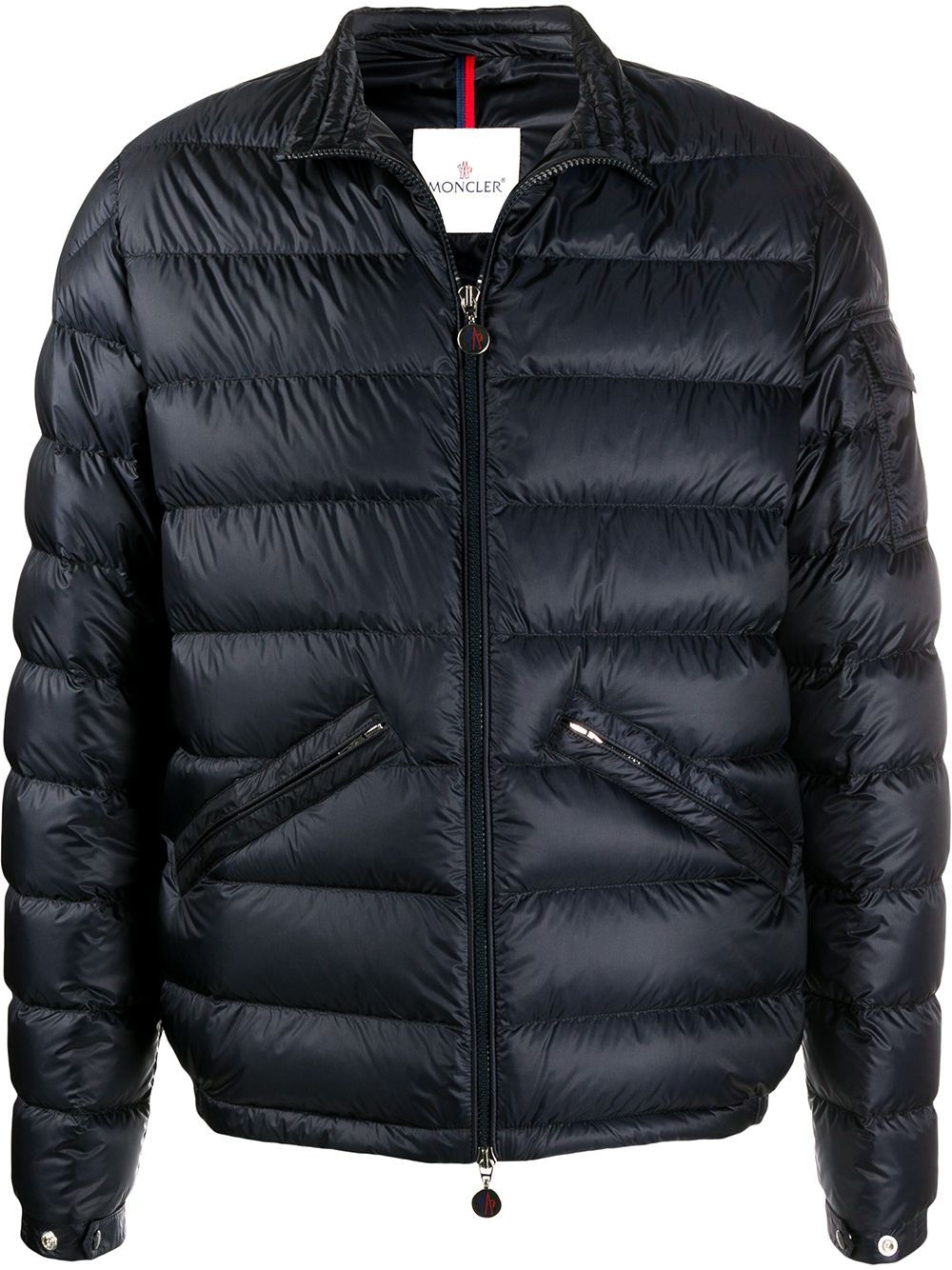 MONCLER Agay Giubbotto Padded Jacket Navy - MAISONDEFASHION.COM