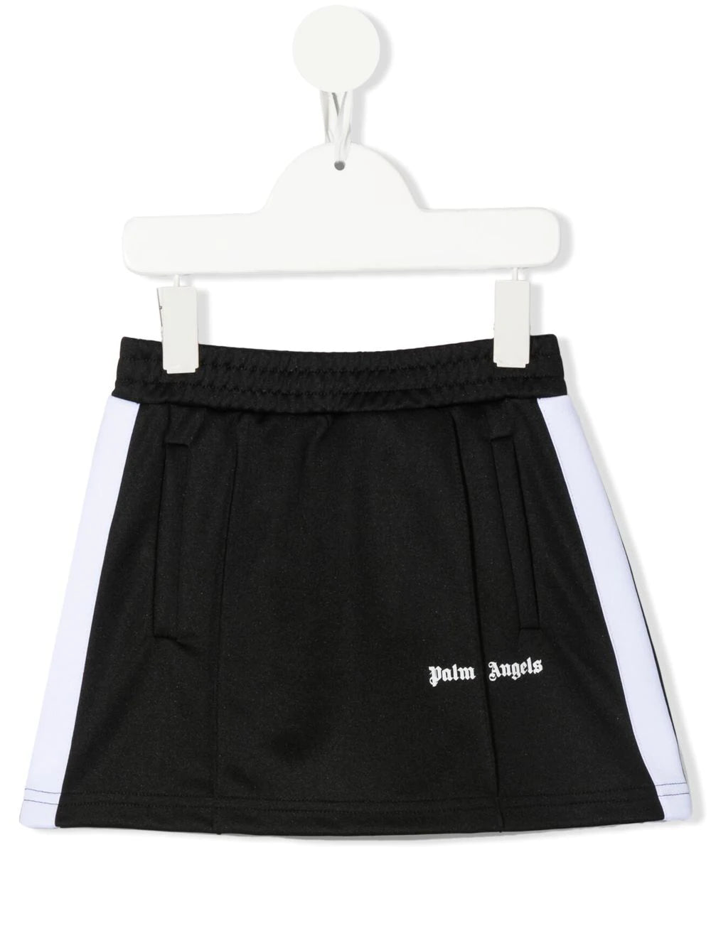 PALM ANGELS KIDS Track Skirt Black/White - MAISONDEFASHION.COM