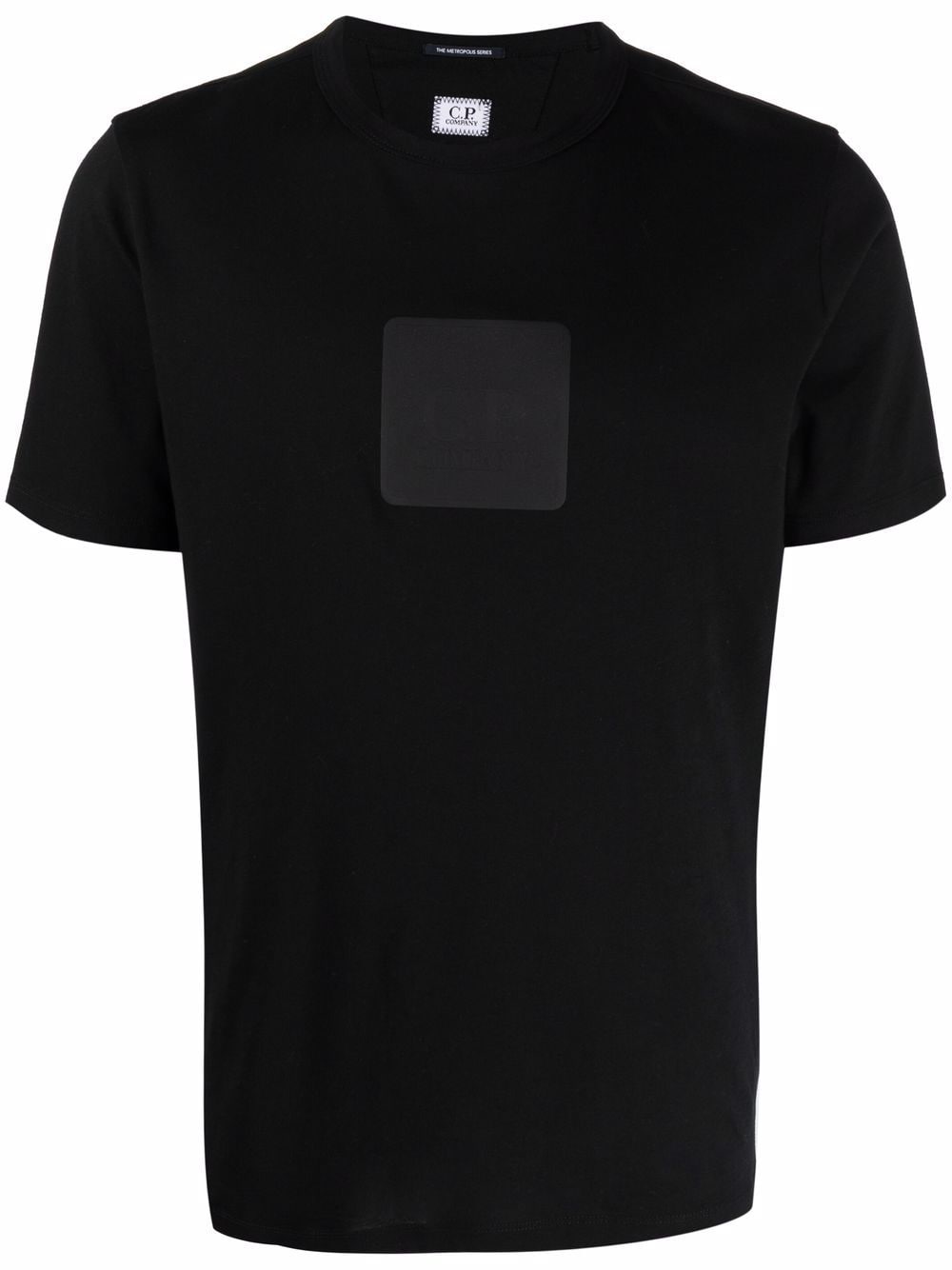 C.P COMPANY Logo-patch T-shirt Black - MAISONDEFASHION.COM