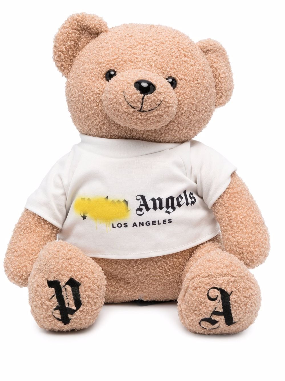 PALM ANGELS Sprayed Logo Teddy Bear - MAISONDEFASHION.COM