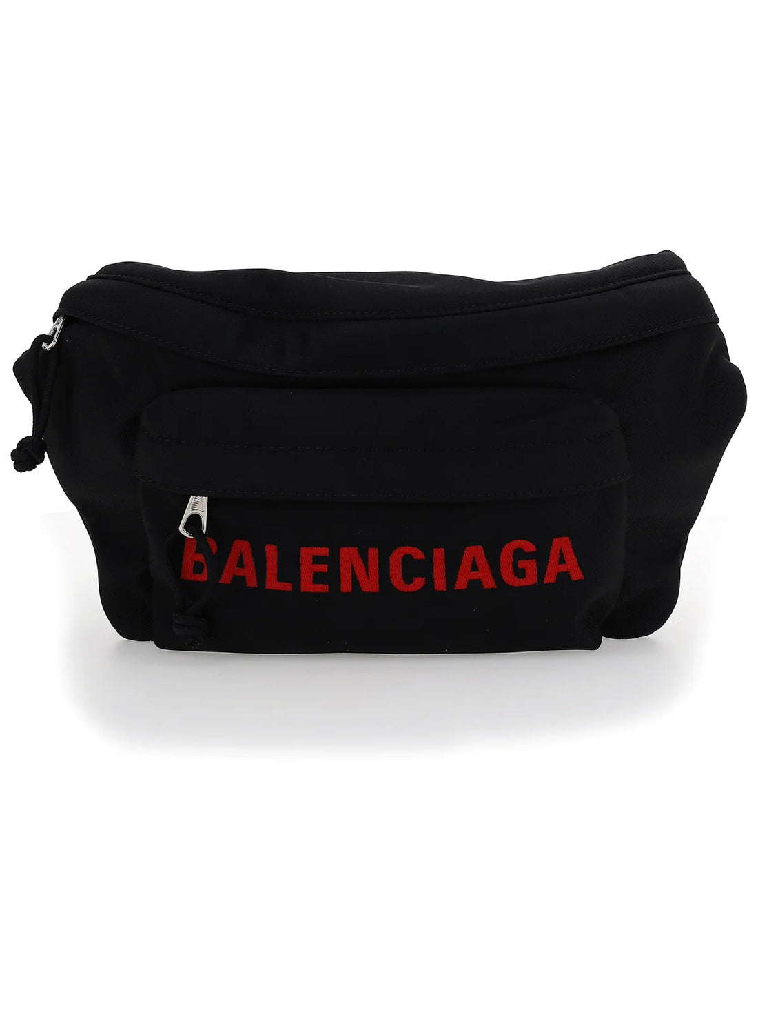 BALENCIAGA Wheel Belt Bag Black / Red - MAISONDEFASHION.COM