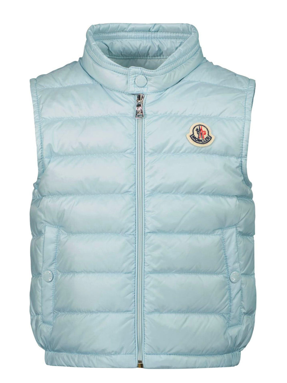 MONCLER BABY New Amaury Padded Vest Light Blue - MAISONDEFASHION.COM