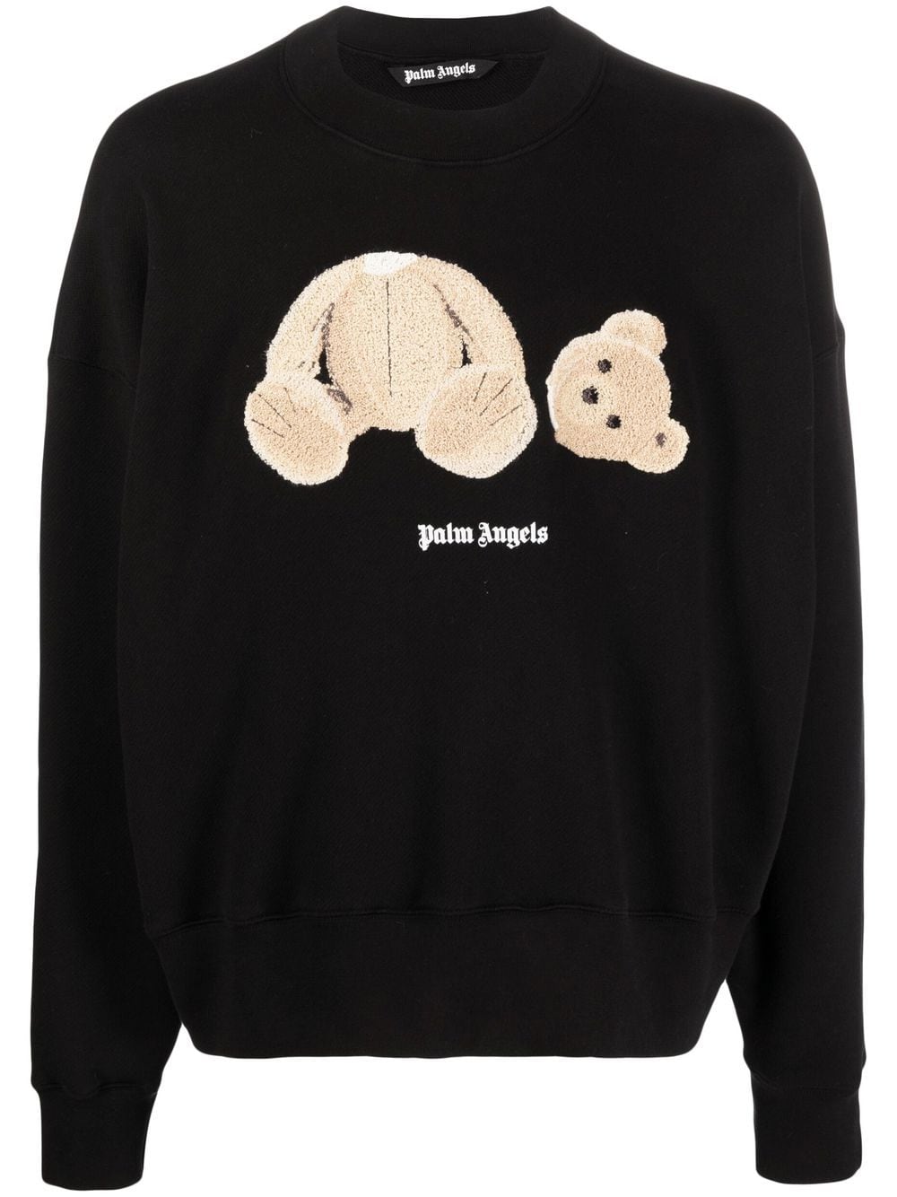 PALM ANGELS Bear Sweatshirt Black - MAISONDEFASHION.COM