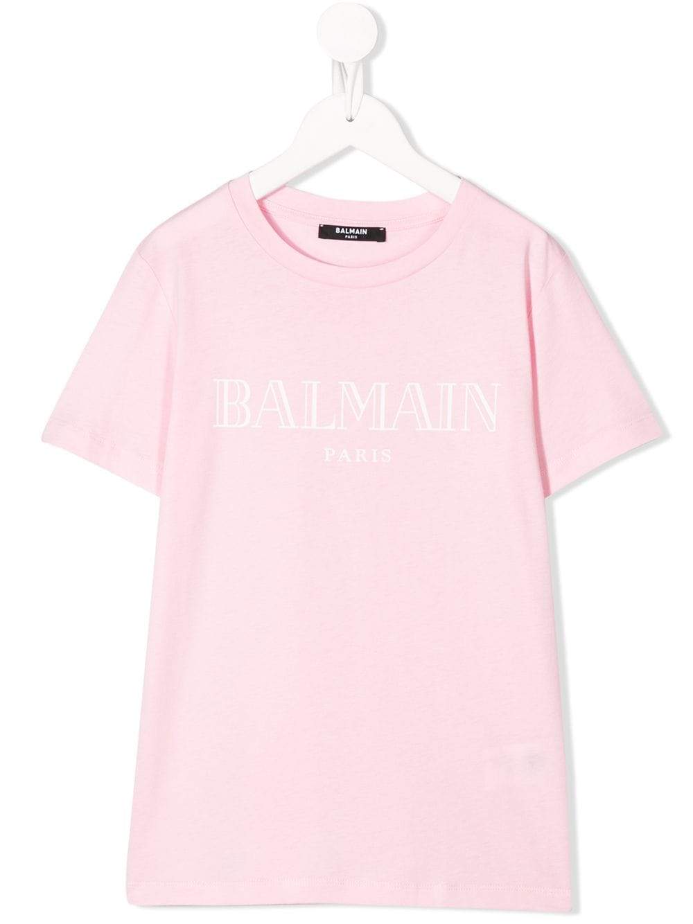 BALMAIN KIDS classic logo t-shirt pink - Maison De Fashion 