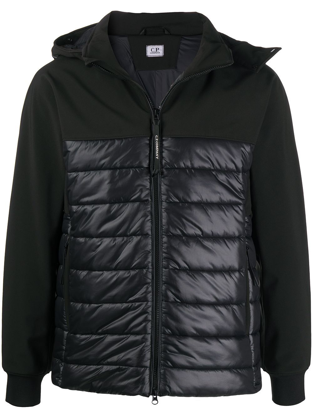 C.P. COMPANY Logo Down Jacket Black - Maison De Fashion 