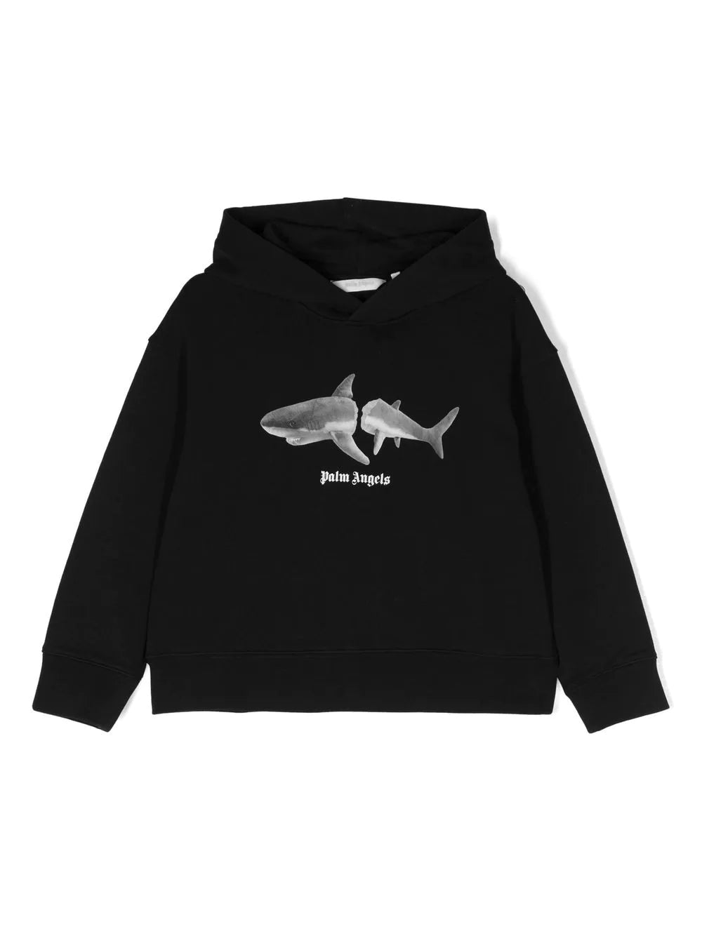 PALM ANGELS KIDS Shark Hoodie Black MAISONDEFASHION.COM