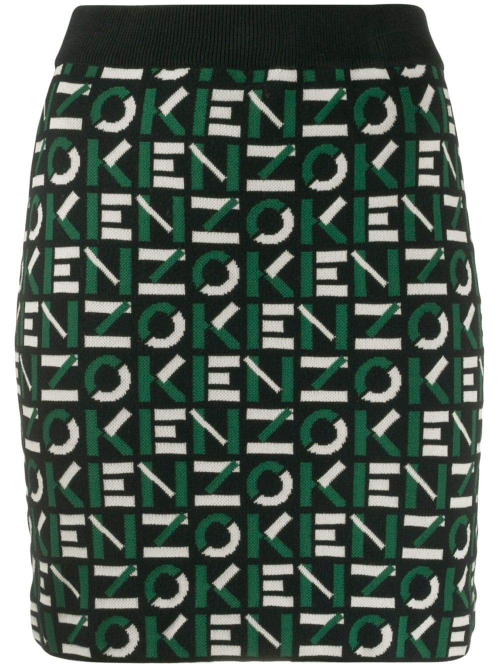 KENZO WOMEN All Over Logo Skirt Navy - Maison De Fashion 