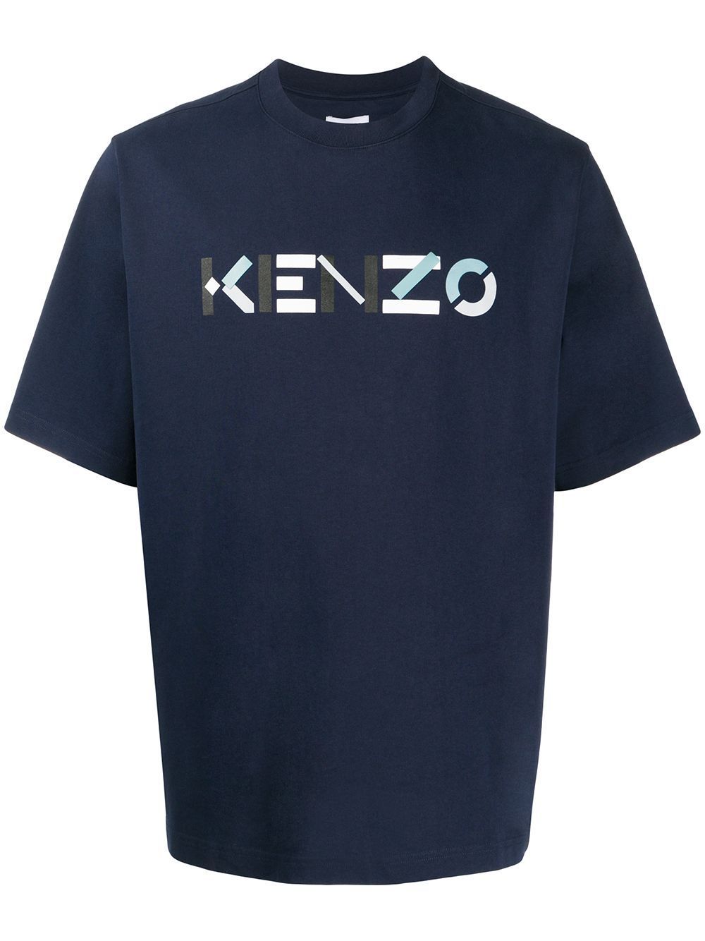 KENZO Oversized Blue Logo T-shirt Navy - Maison De Fashion 