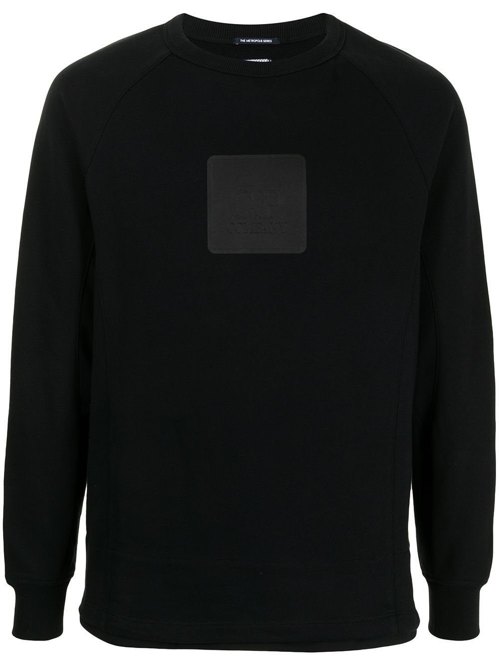 C.P. COMPANY Rubber Logo Sweatshirt Black MAISONDEFASHION.COM