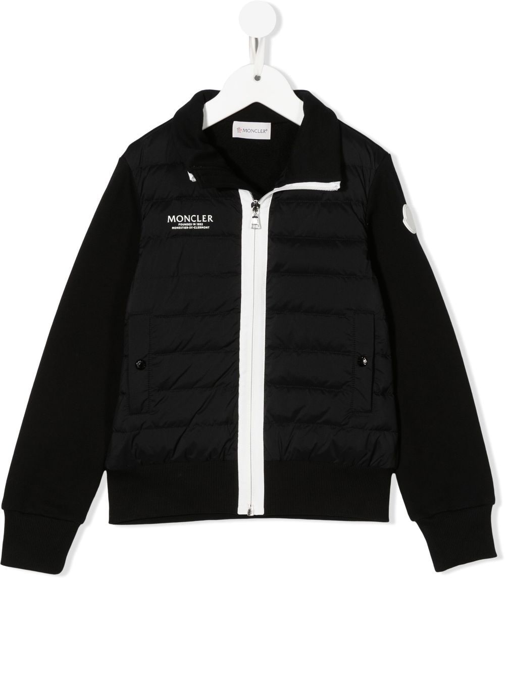 MONCLER KIDS Logo Puffer Jacket Black - MAISONDEFASHION.COM