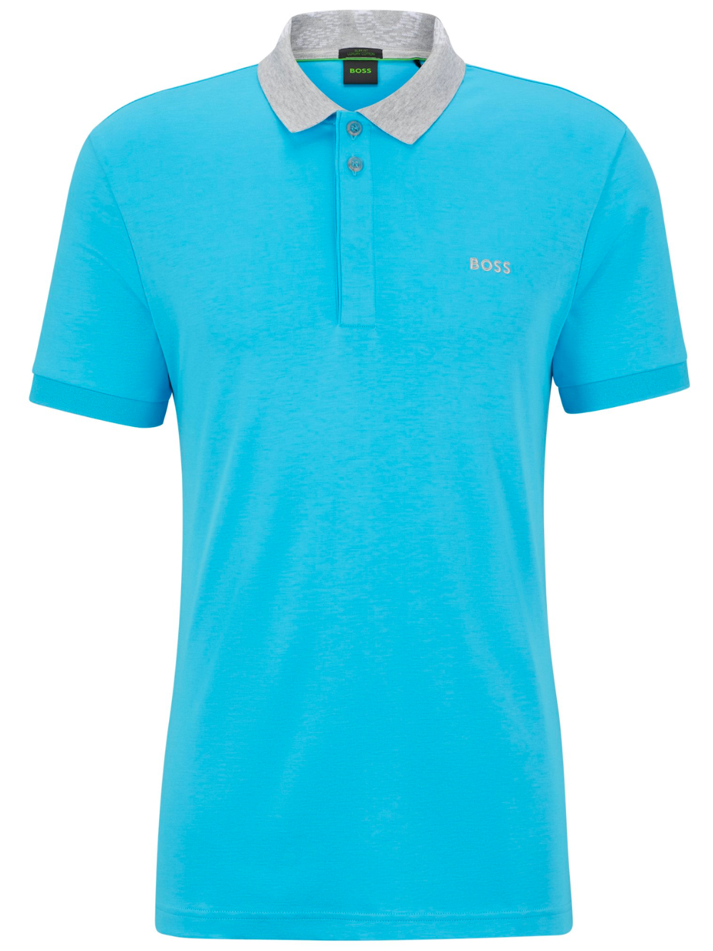 BOSS Embroidered-logo Polo Shirt Open Blue - MAISONDEFASHION.COM