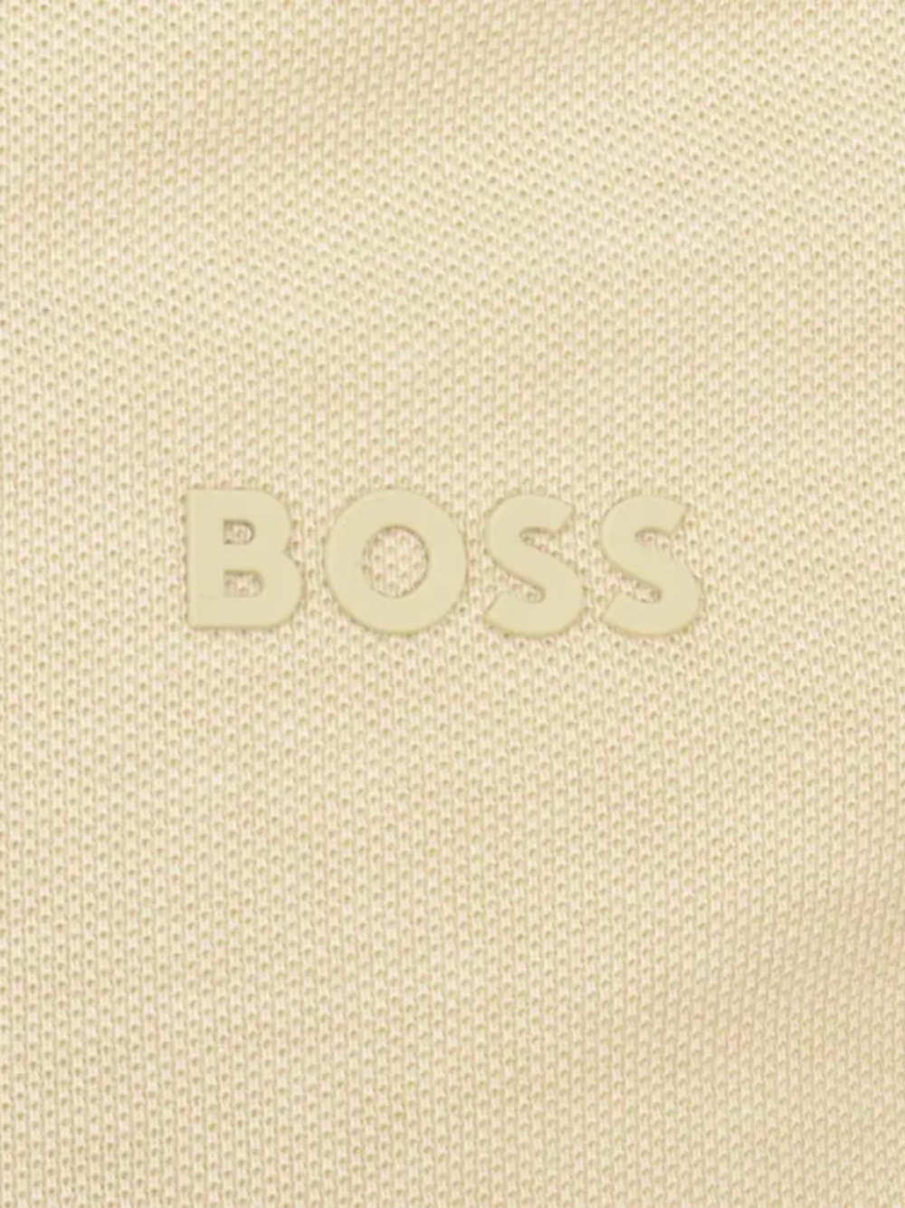 BOSS Embroidered-logo Detail Polo Shirt Open White - MAISONDEFASHION.COM