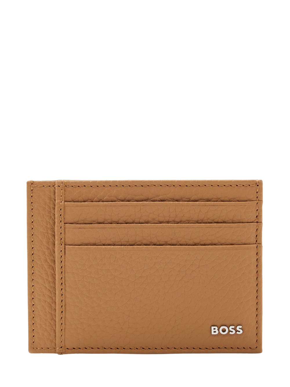 BOSS Italian-leather Card Holder Medium Beige - MAISONDEFASHION.COM