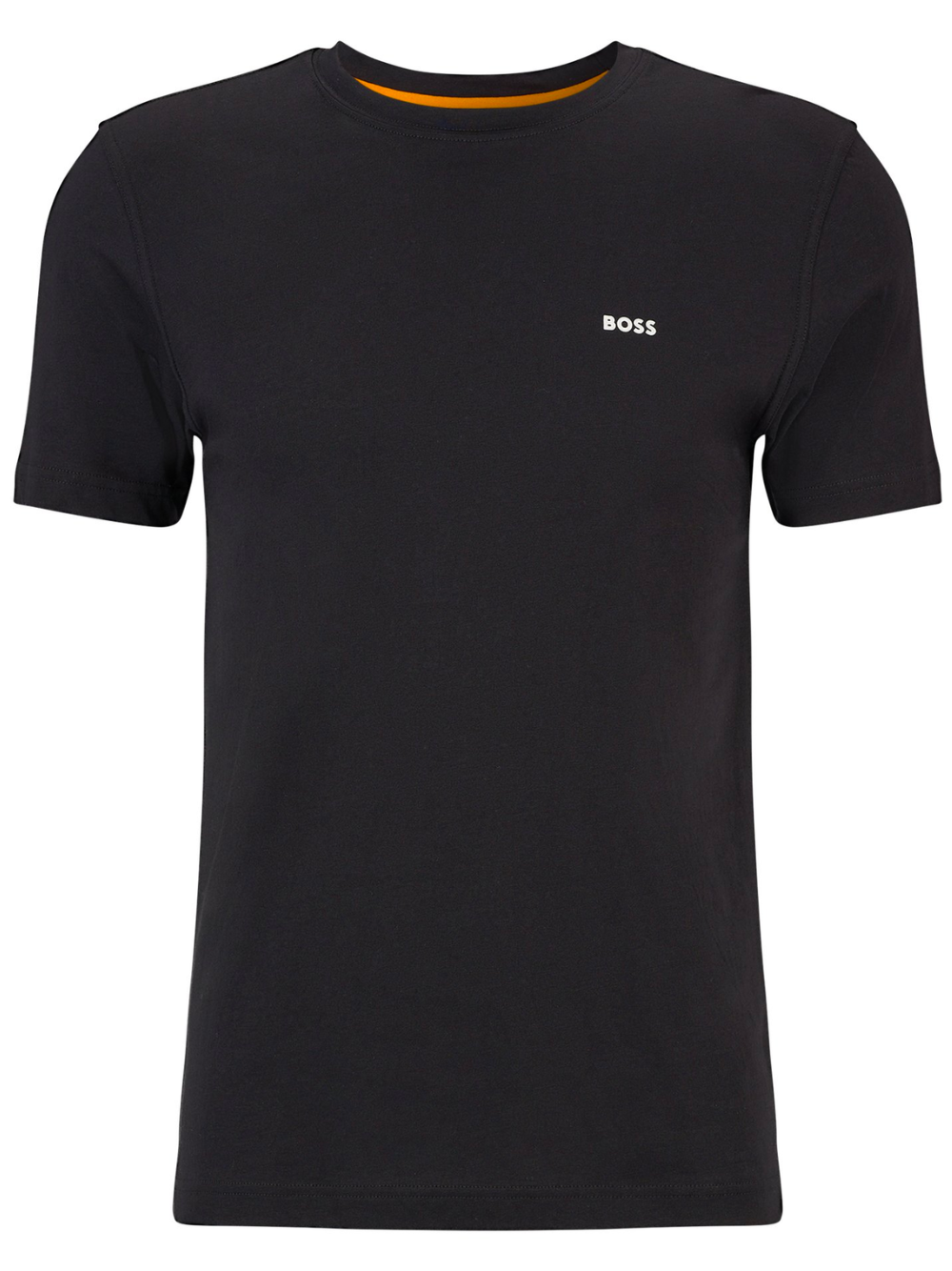 BOSS Logo-print Crew-neck T-shirt Black - MAISONDEFASHION.COM