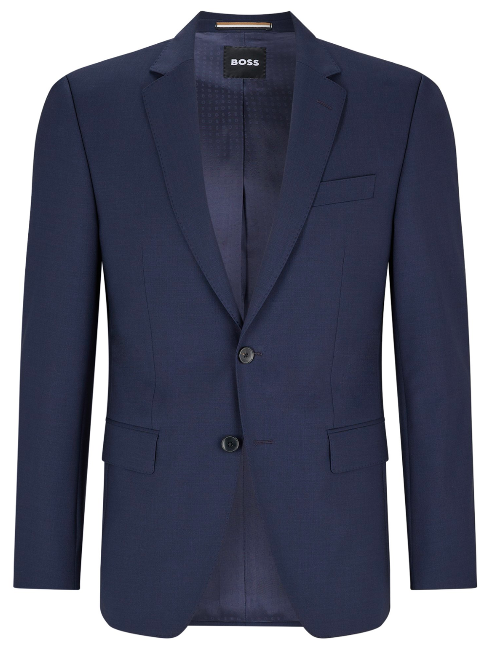 BOSS Slim-fit Jacket Open Blue - MAISONDEFASHION.COM