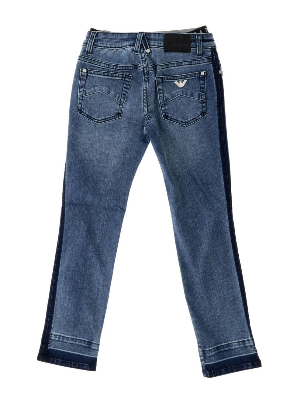 EMPORIO ARMANI KIDS Stretch denim jeans Navy MAISONDEFASHION.COM