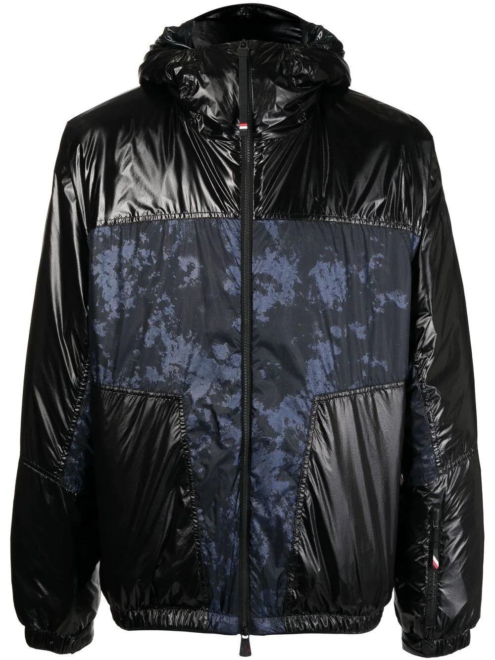 MONCLER GRENOBLE Panelled-design Hooded Puffer Blue/Black - MAISONDEFASHION.COM