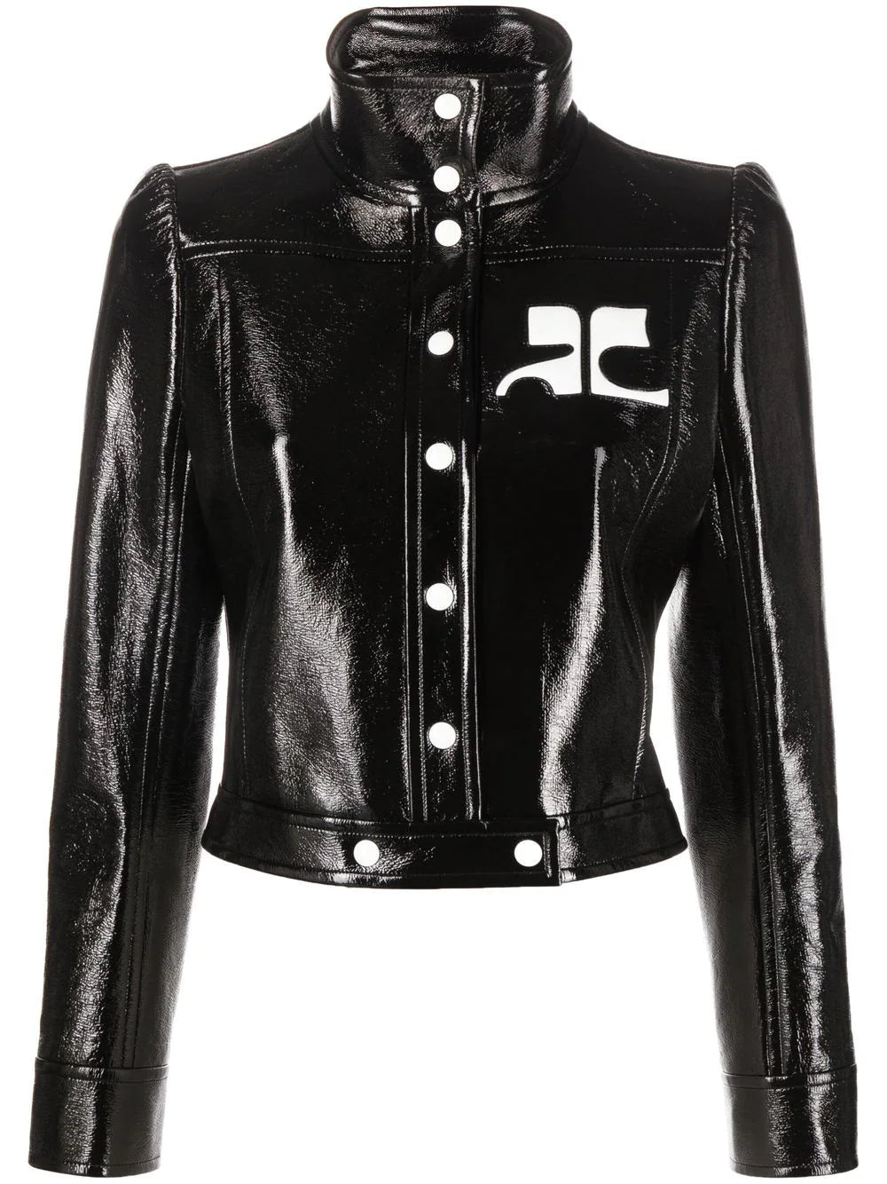 COURRÉGES WOMEN Vinyl Reedition Jacket Black - MAISONDEFASHION.COM