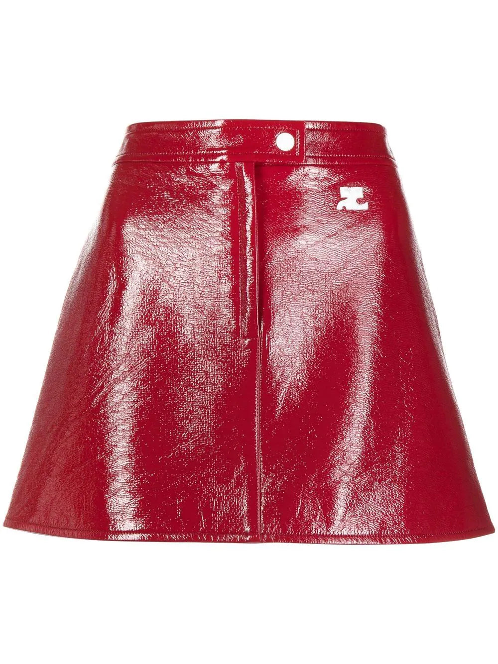 COURREGES WOMEN Vinyl Skirt Red - MAISONDEFASHION.COM