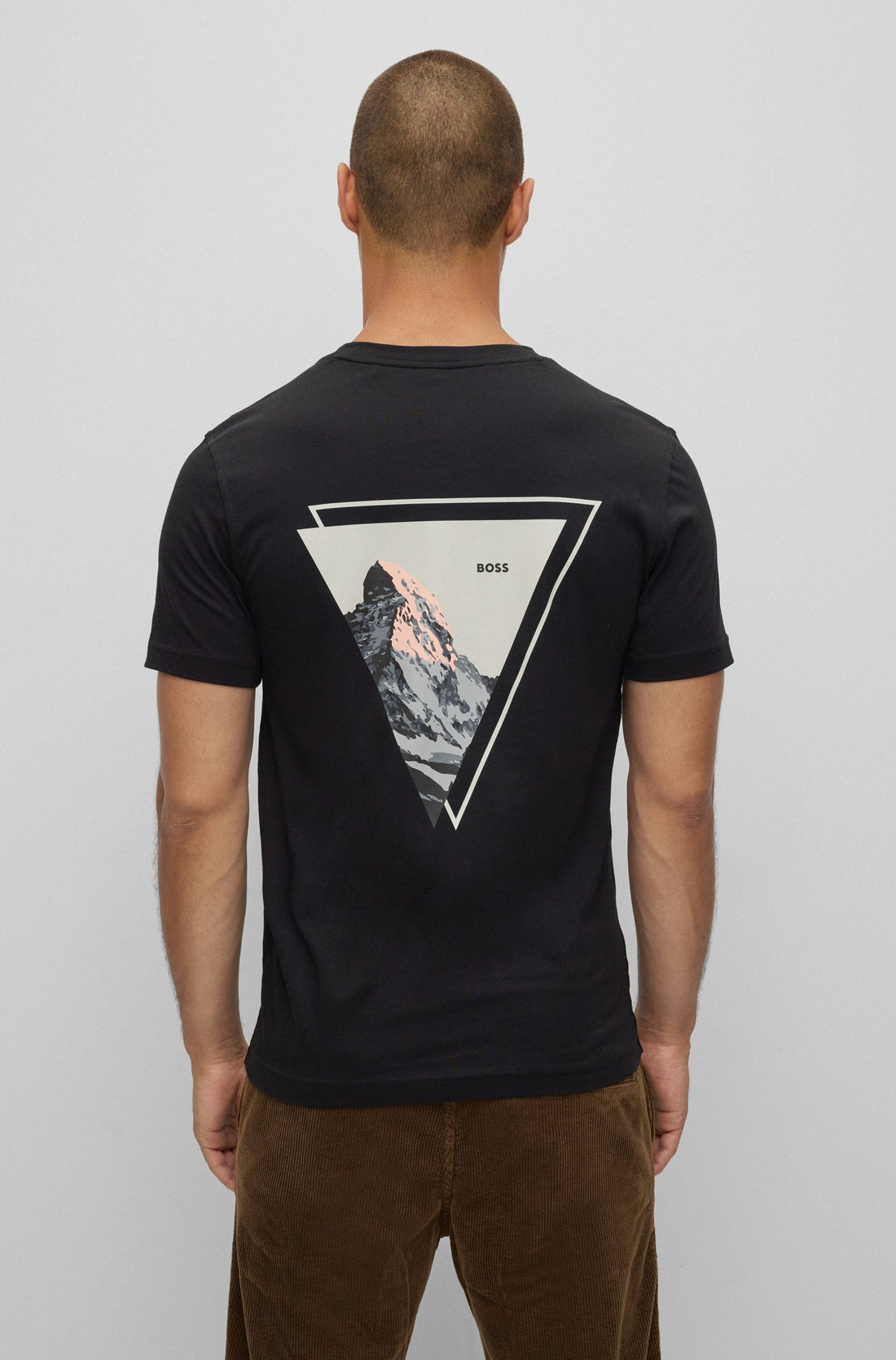 BOSS Logo-print Crew-neck T-shirt Black - MAISONDEFASHION.COM