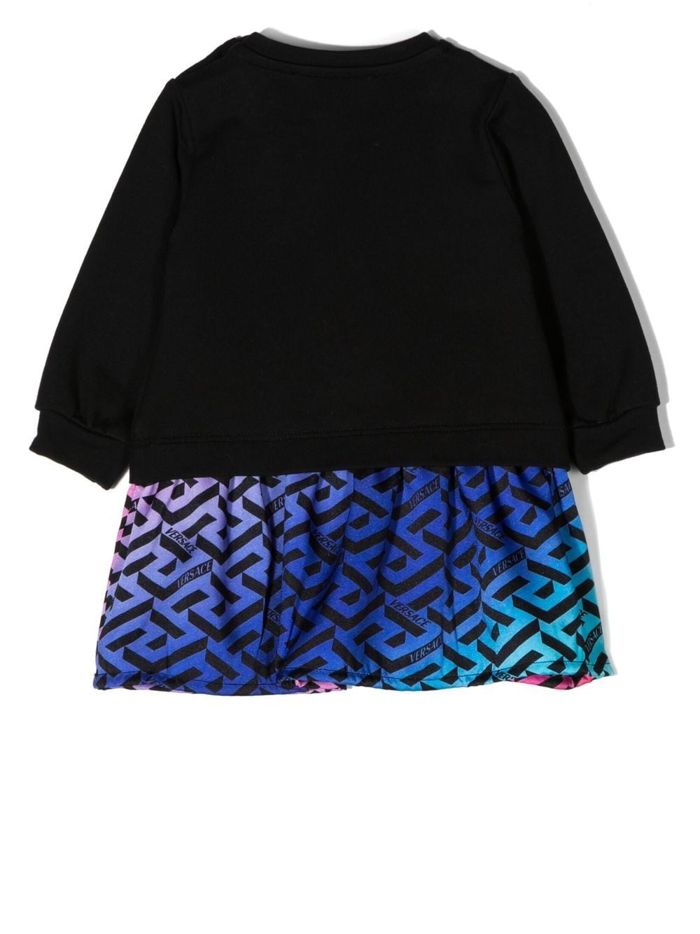 VERSACE BABY Dream-print Detail Dress Black - MAISONDEFASHION.COM
