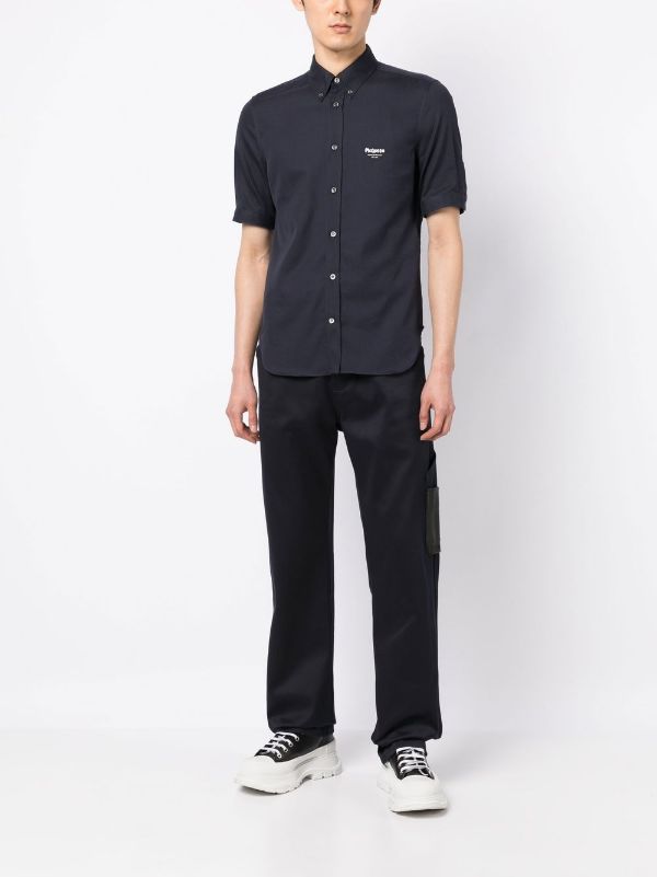 ALEXANDER MCQUEEN Workwear Pants Navy - MAISONDEFASHION.COM