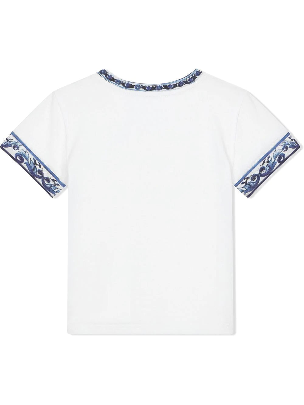 DOLCE & GABBANA BABY Short Sleeve T-shirt Blue/White - MAISONDEFASHION.COM