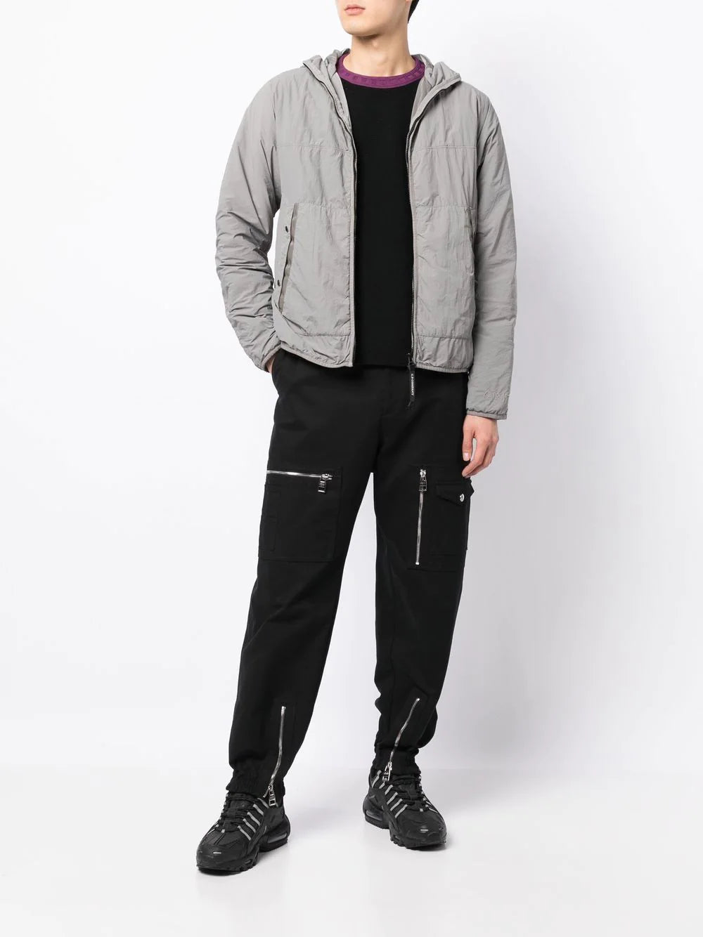 C.P. COMPANY G.D.P Goggle Hooded Jacket Grey - MAISONDEFASHION.COM