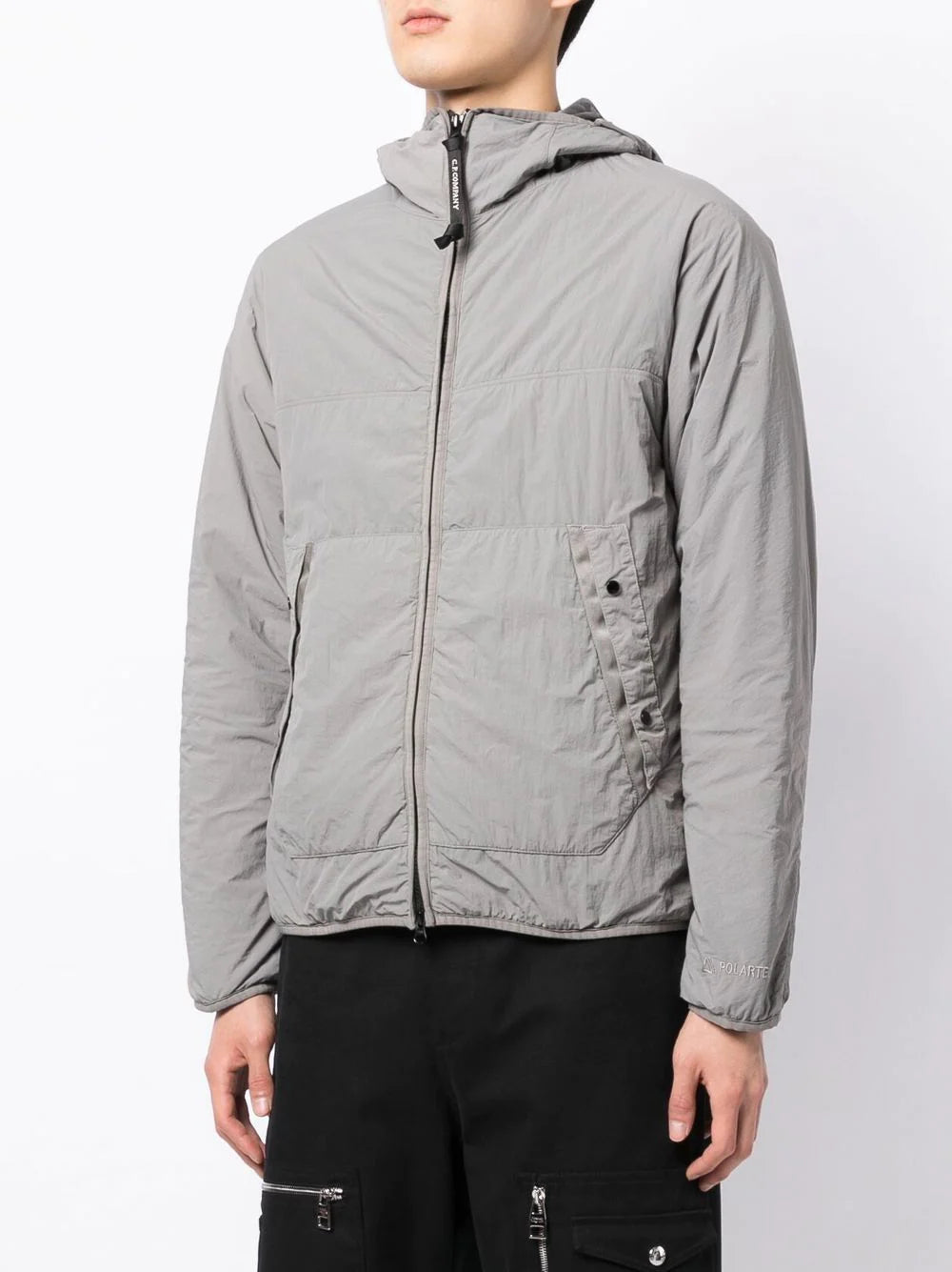 C.P. COMPANY G.D.P Goggle Hooded Jacket Grey - MAISONDEFASHION.COM